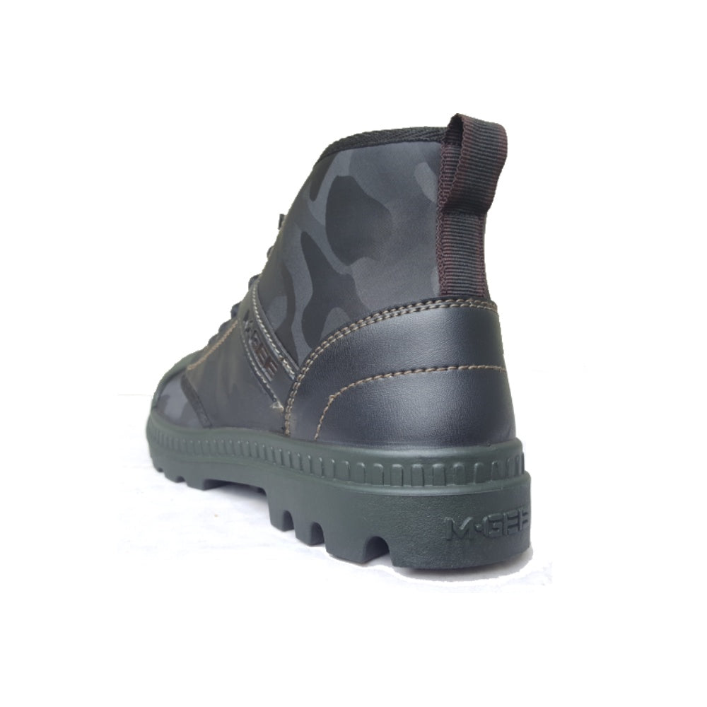 M.Gee Sepatu Pria Tali Resleting Mgee Original MG-COMBAT Hitam Army