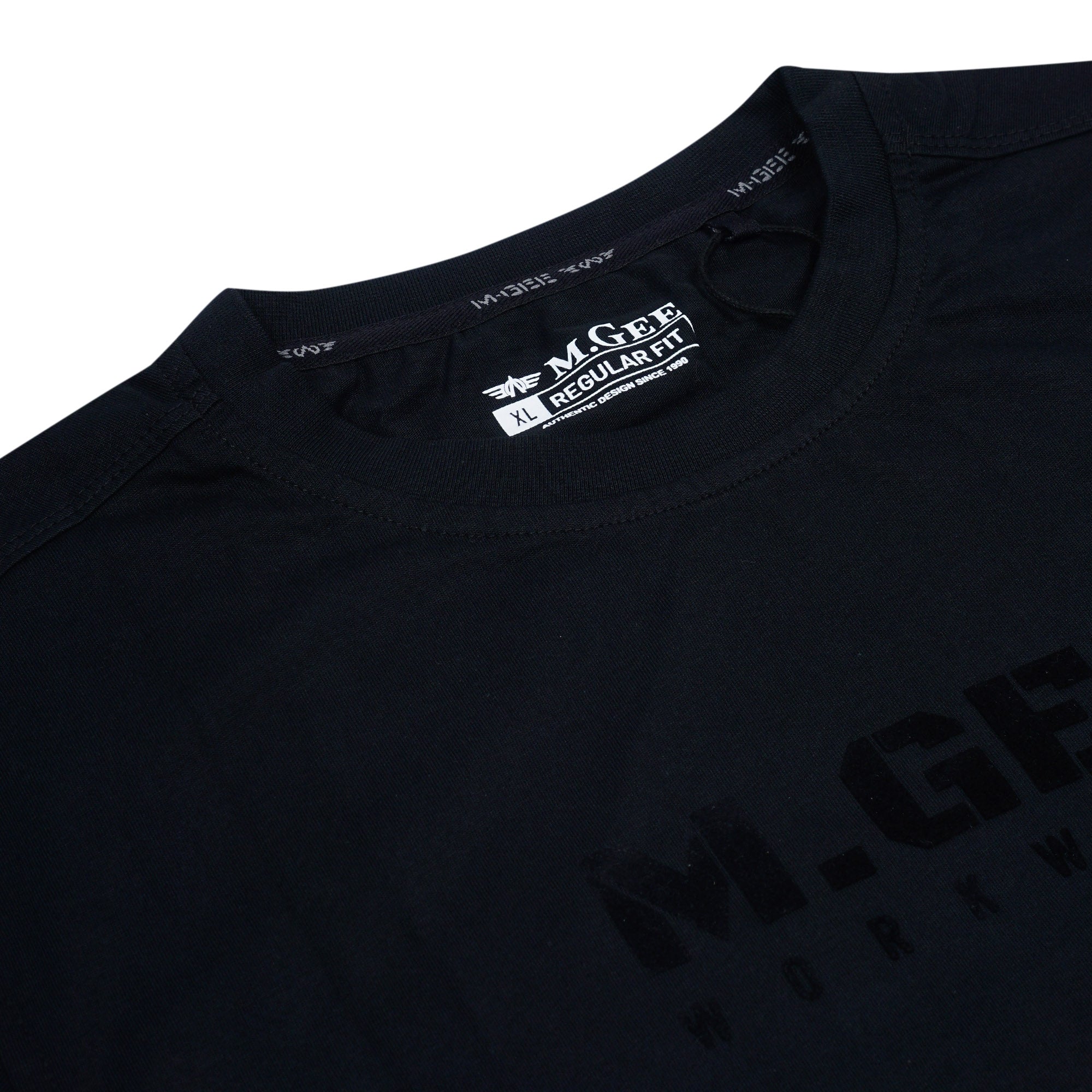 MGee Kaos Polos Pria Lengan Pendek M Gee Original Oliver C145 Black