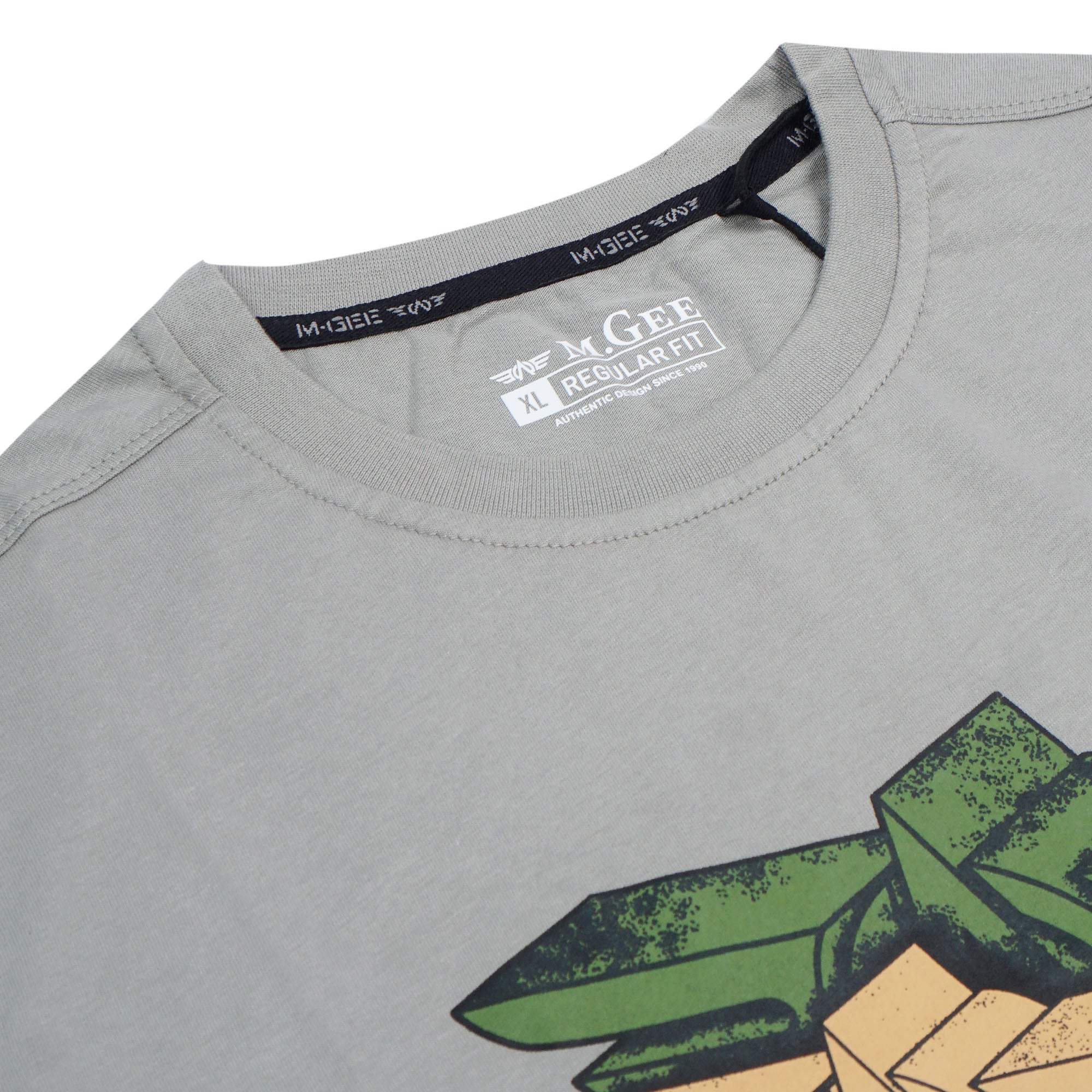 MGee Kaos Polos Pria Lengan Pendek M Gee Original Oliver C139 Grey