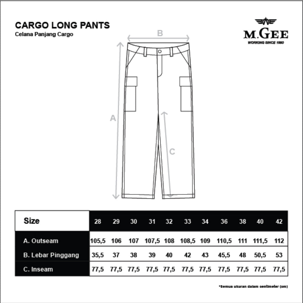 M.Gee Celana Cargo Panjang Pria Mgee Original GREG C024 Dark Olive