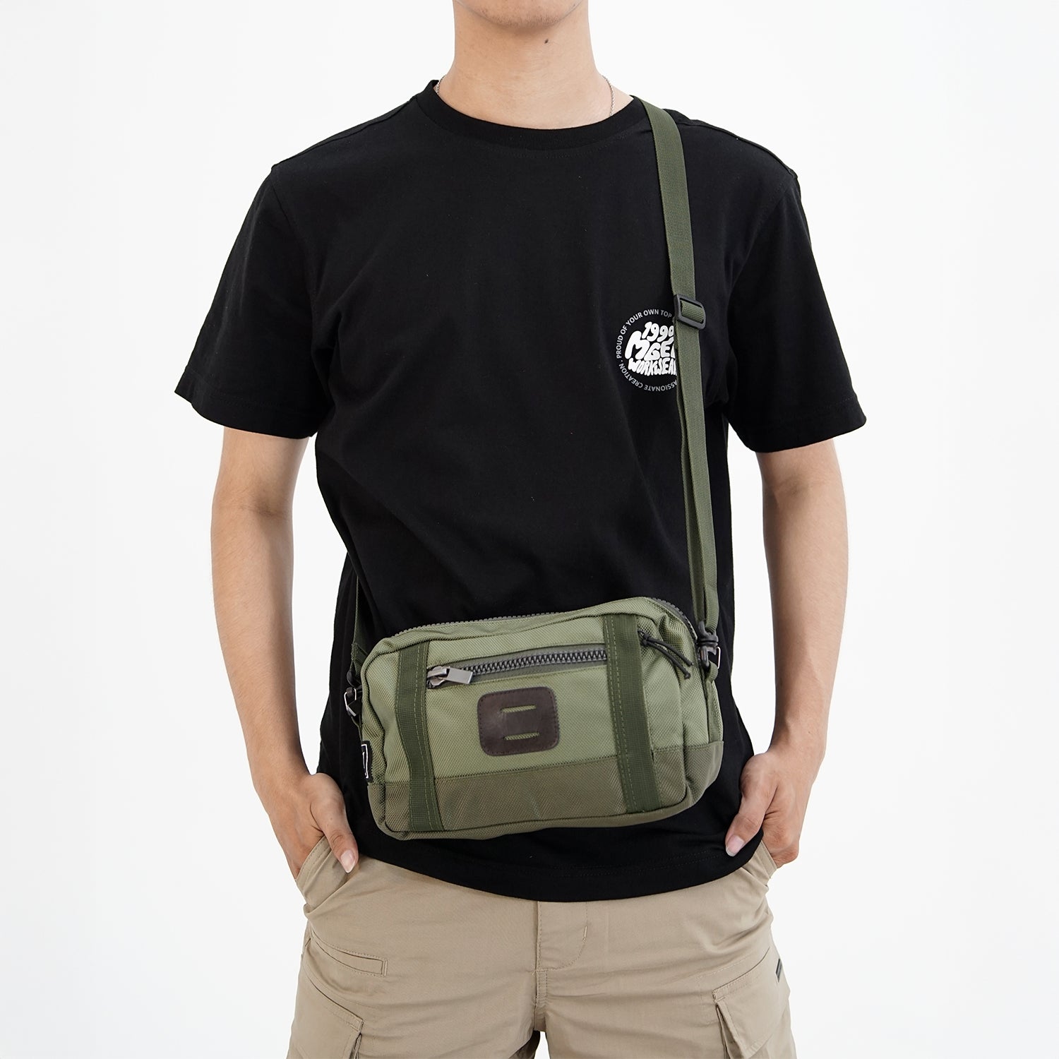 Tas Pinggang Punggung Pria Waistbag Crossbody MGway Mizuki Green 01
