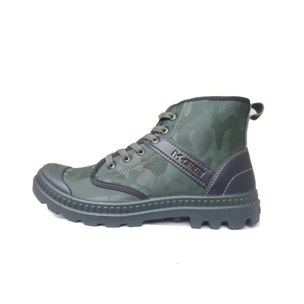 M.Gee Sepatu Pria Tali Resleting Mgee Original MG-COMBAT Hijau Army