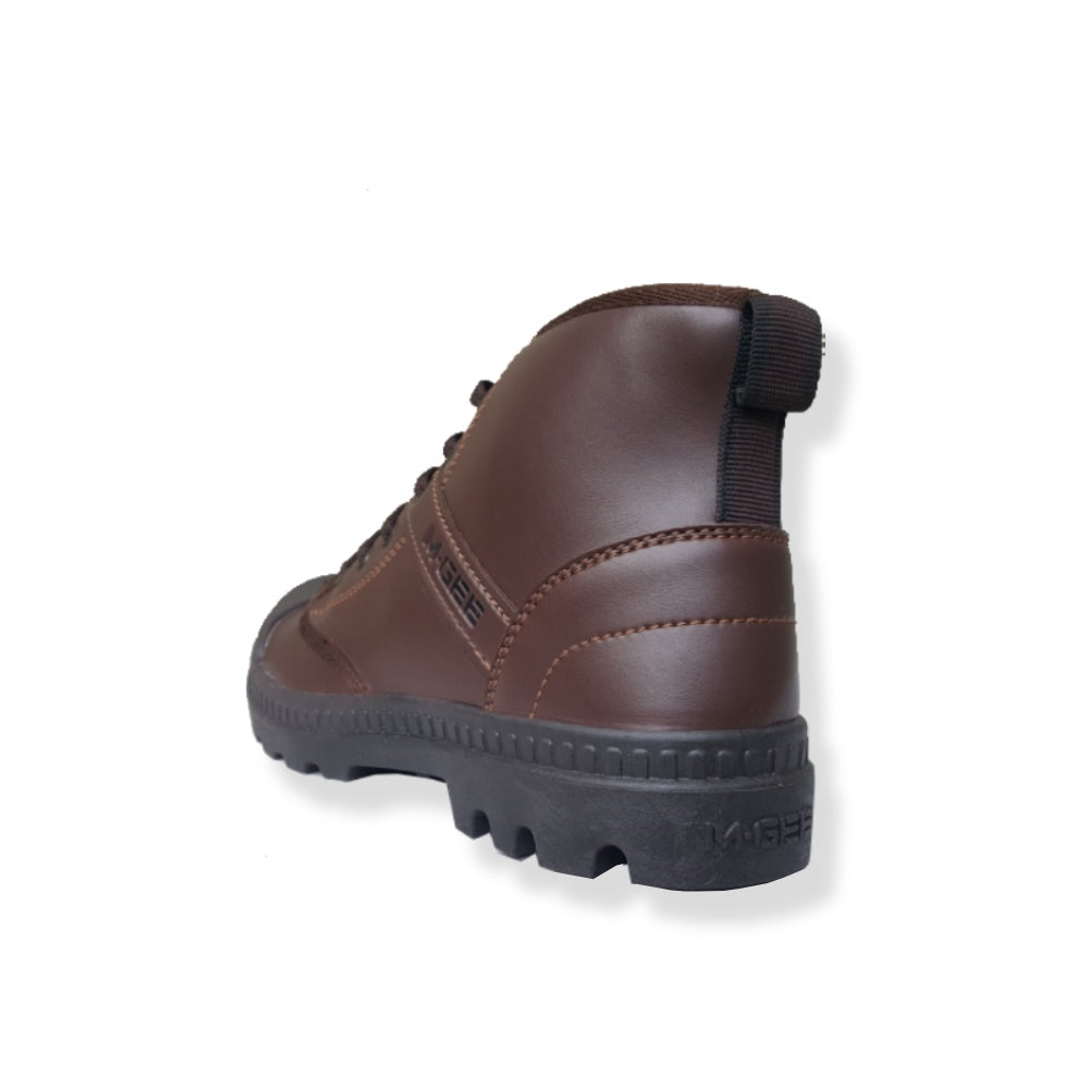M.Gee Sepatu Pria Tali Resleting Ori Mgee Original MG-COMBAT Coklat