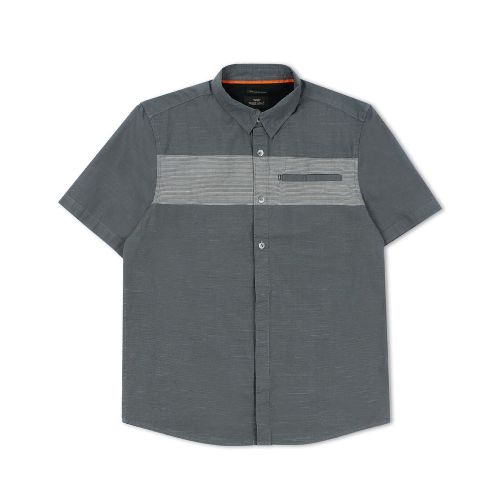 M.Gee Kemeja Casual Lengan Pendek Mgee Original Alto C094 Dark Grey