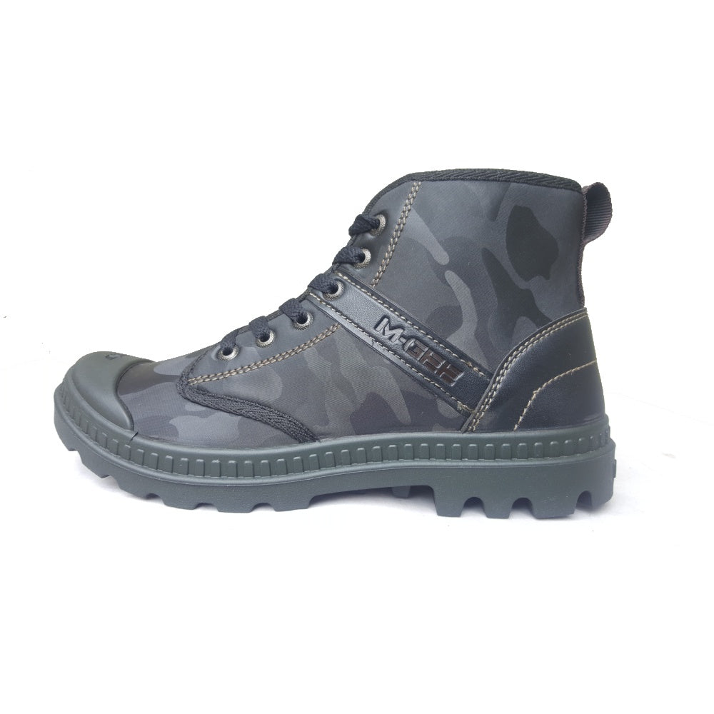 M.Gee Sepatu Pria Tali Resleting Mgee Original MG-COMBAT Hitam Army