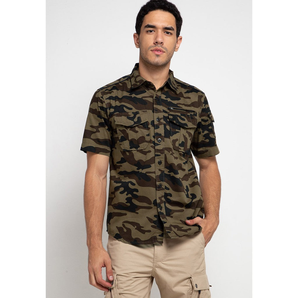 M.Gee - Kemeja Outdoor Lengan Pendek - Yankee C002 Green