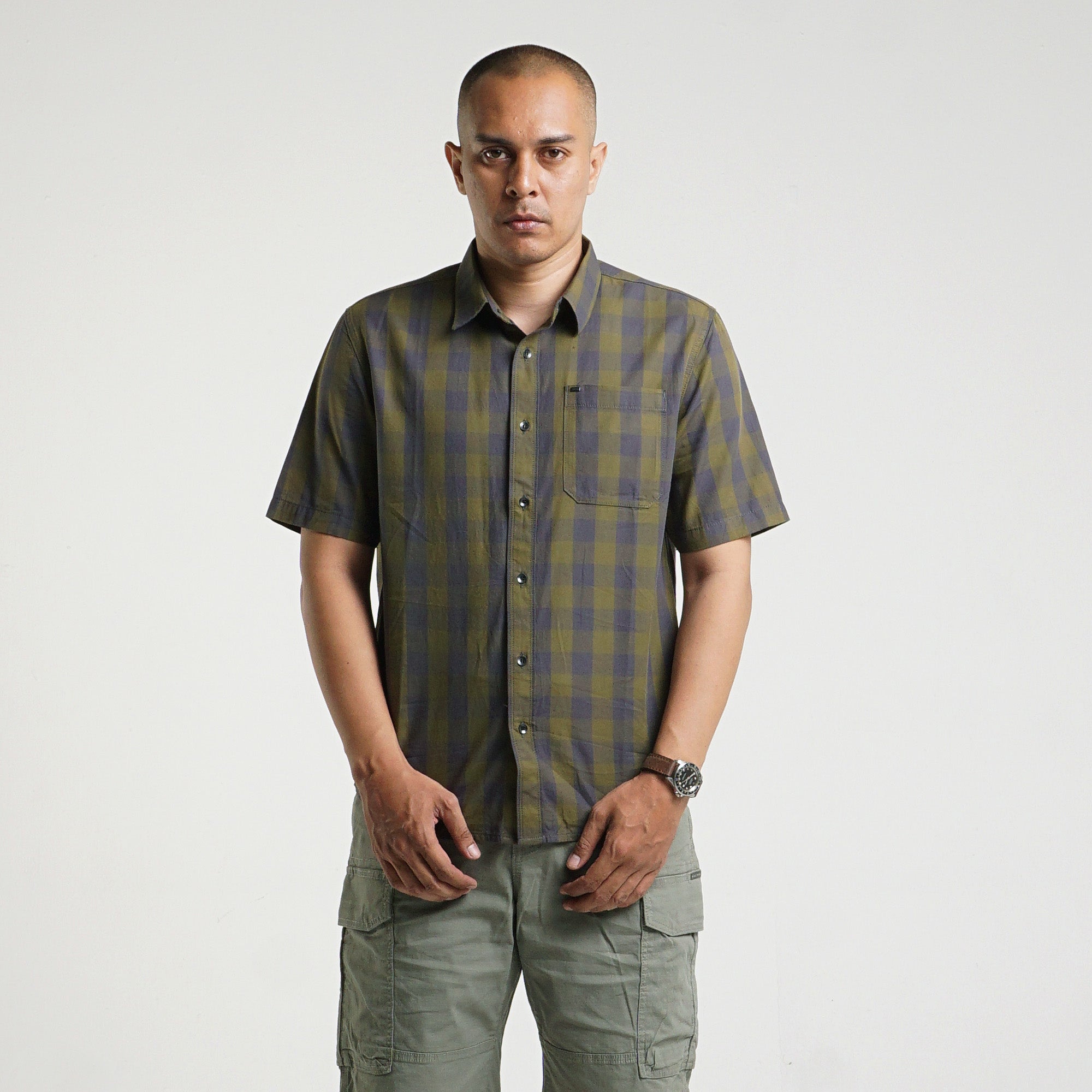 Kemeja Lengan Pendek ALTO C151 Olive