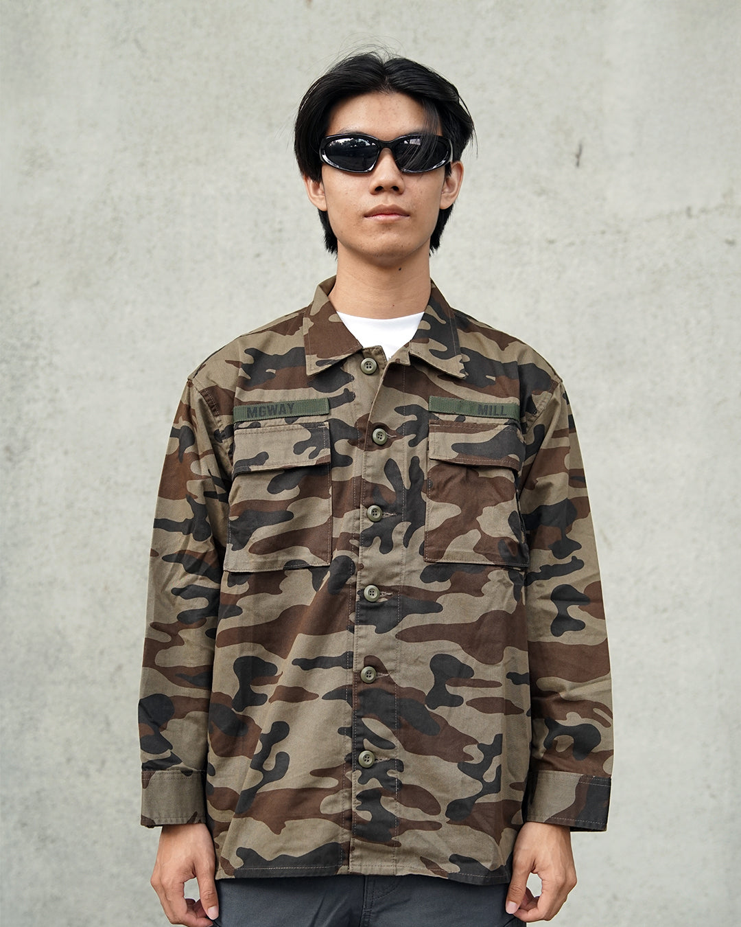 Jacket Shirt Army MGWay Chou C003 Olive