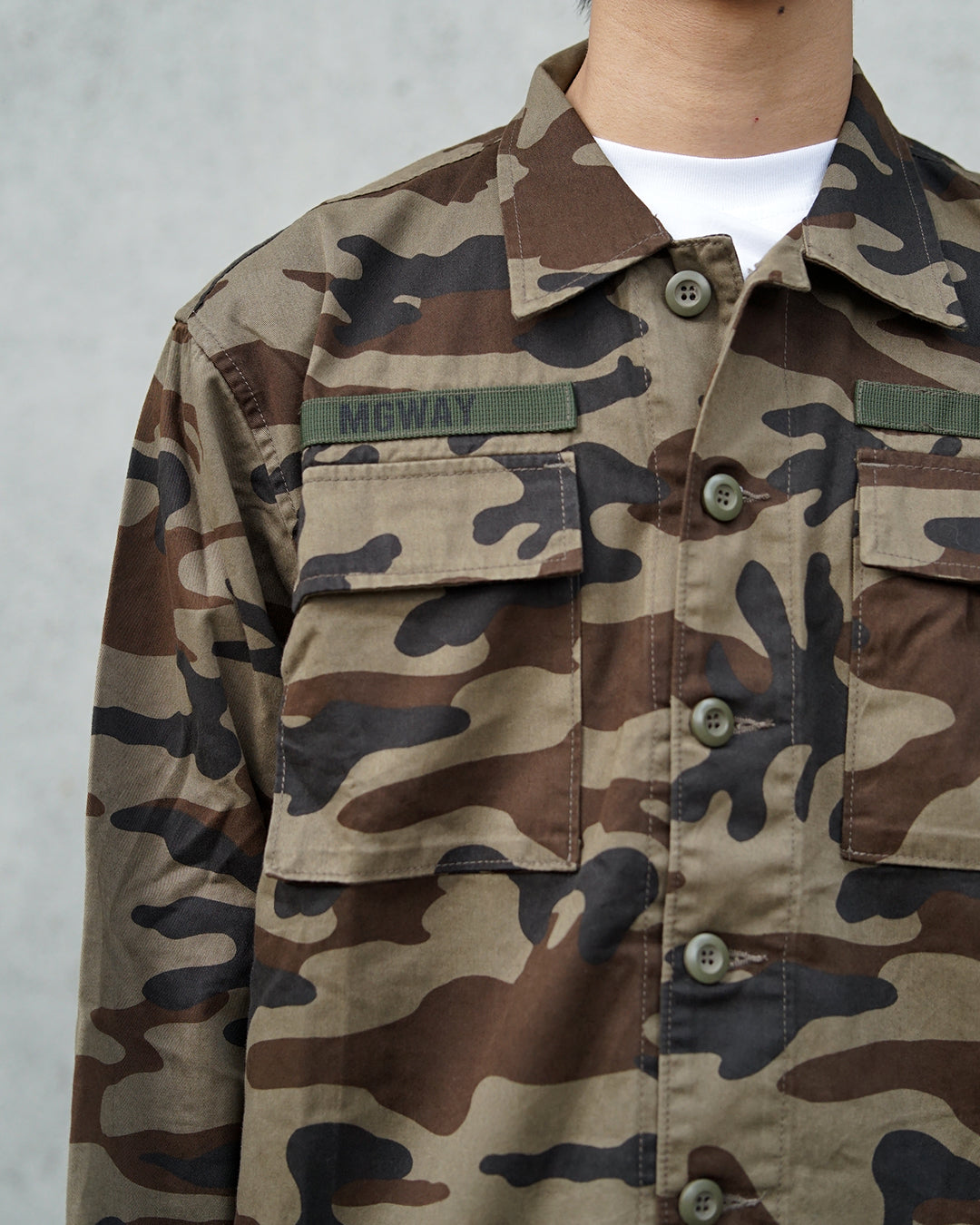 Jacket Shirt Army MGWay Chou C003 Olive