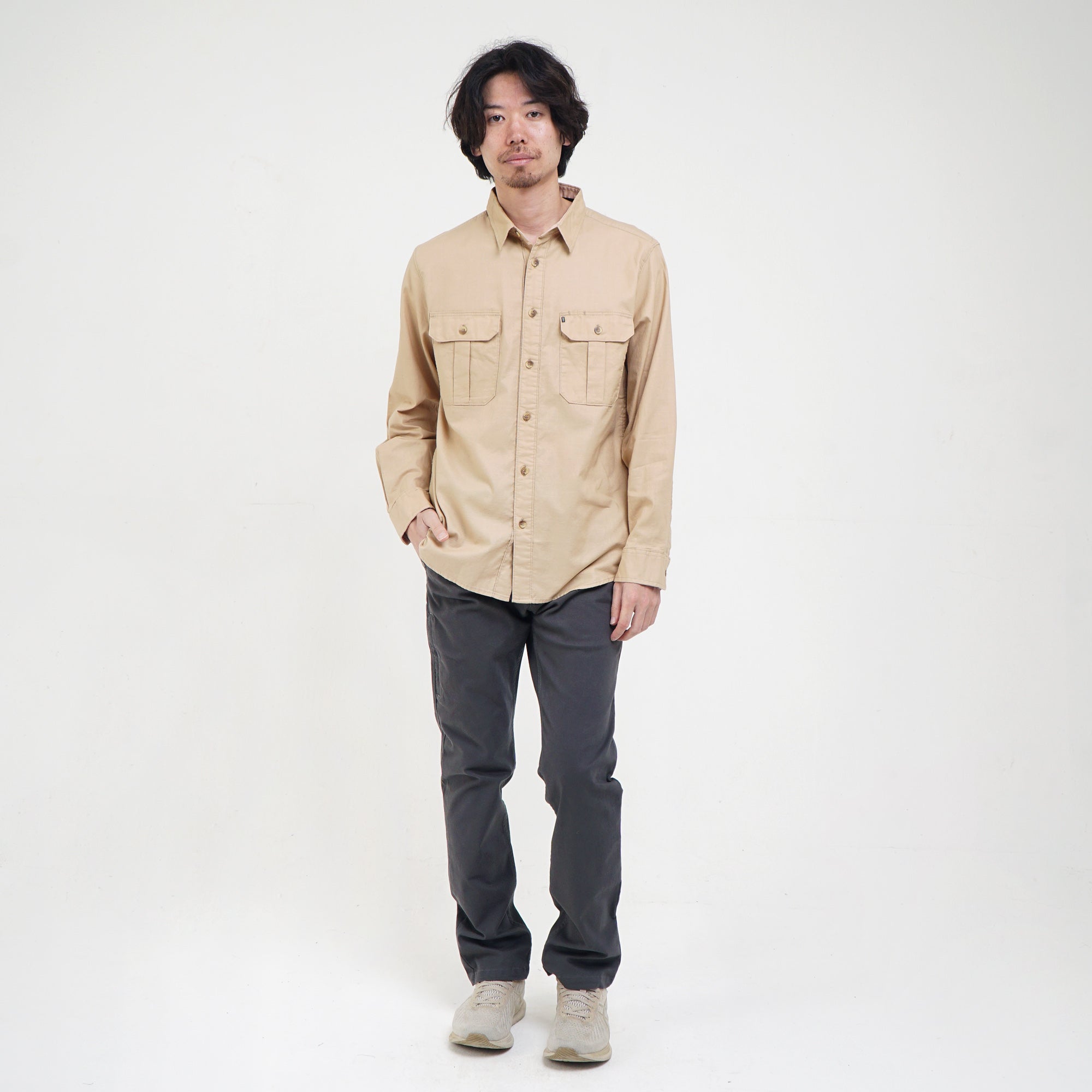 Shirt Long Sleeve Outdoor CAMPER KHAKY