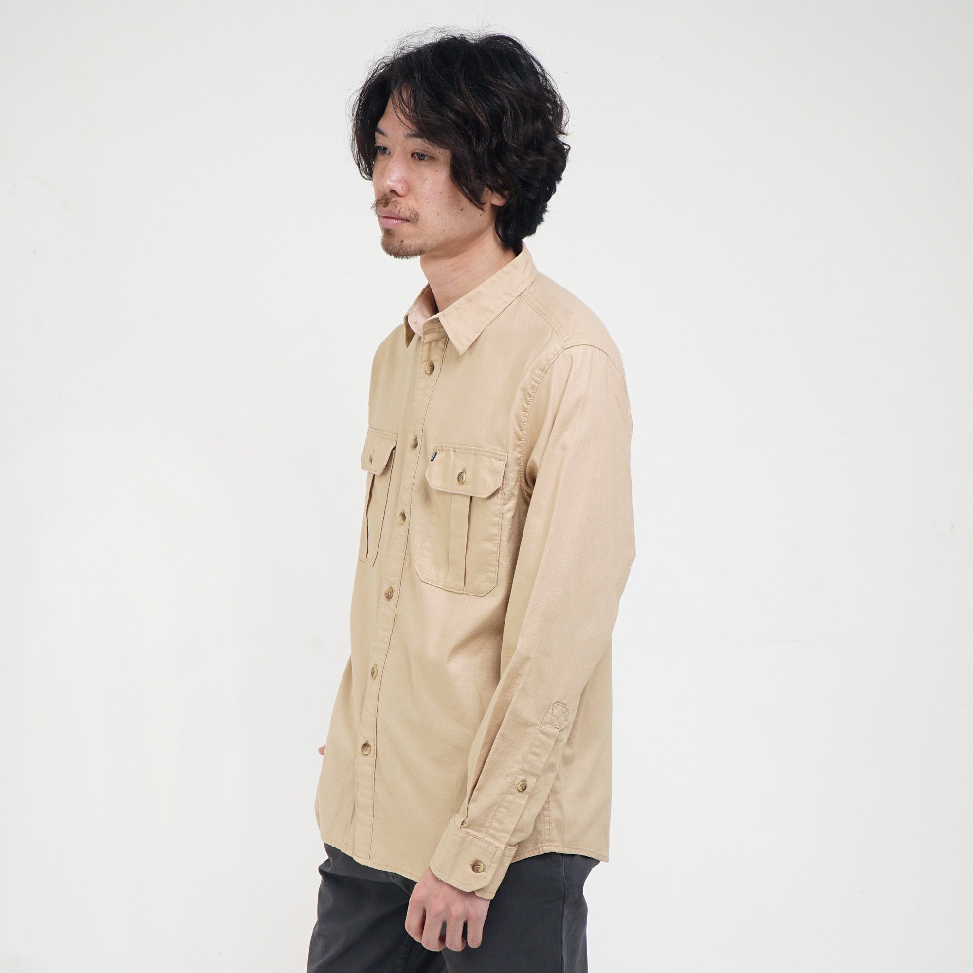 Shirt Long Sleeve Outdoor CAMPER KHAKY