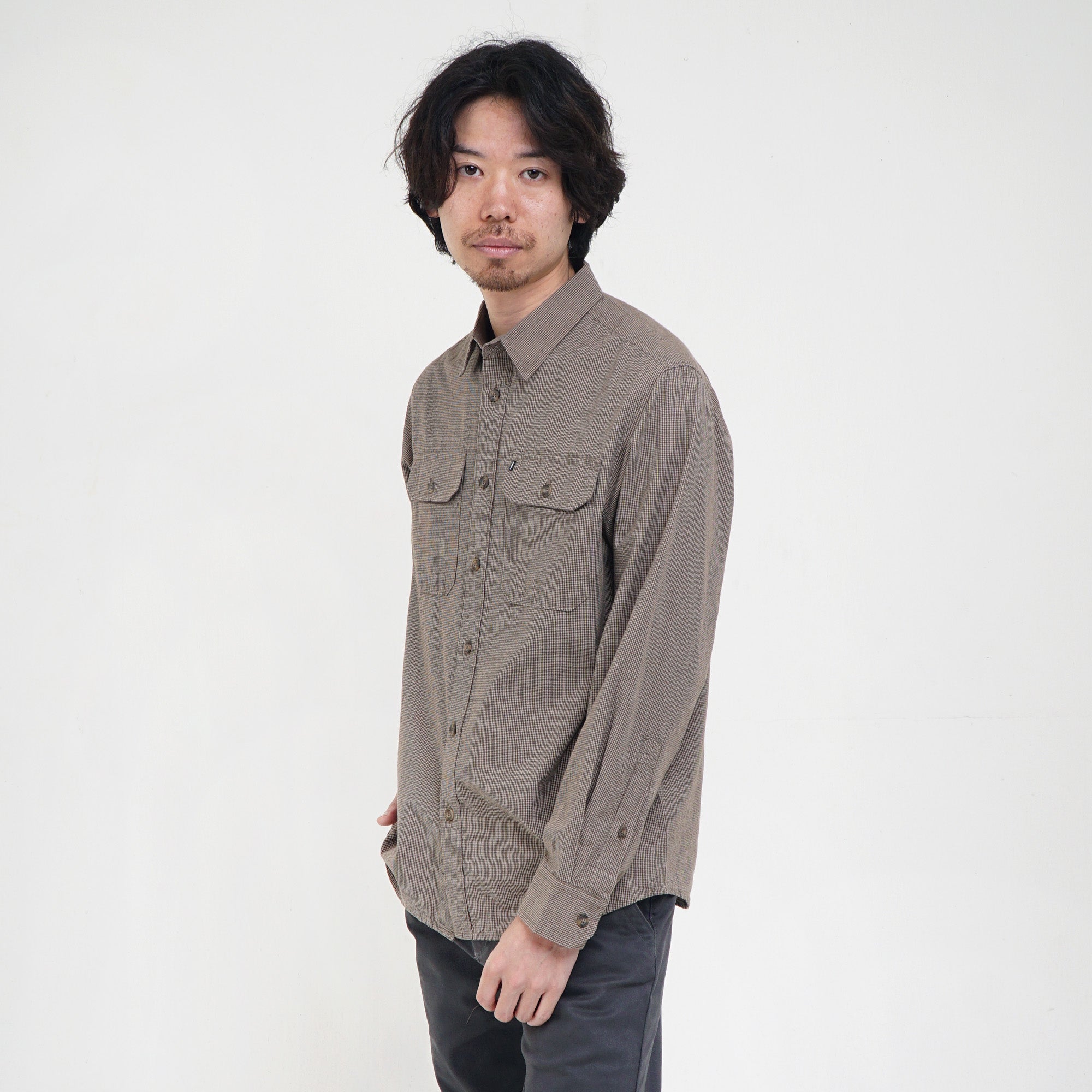 Shirt Long Sleeve Outdoor CAMPER BROWN Shirt