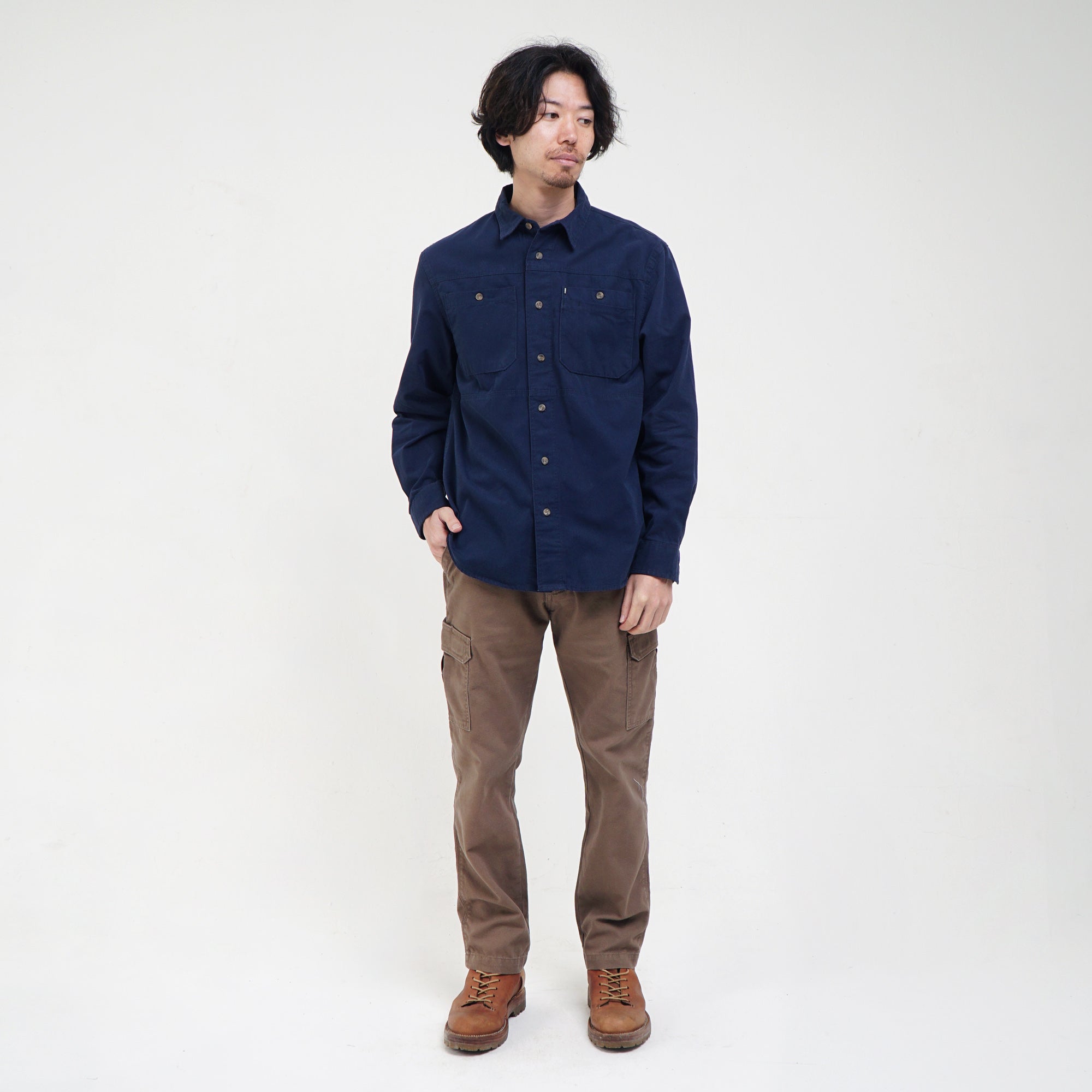 Kemeja Lengan Panjang CAMPER C013 NAVY