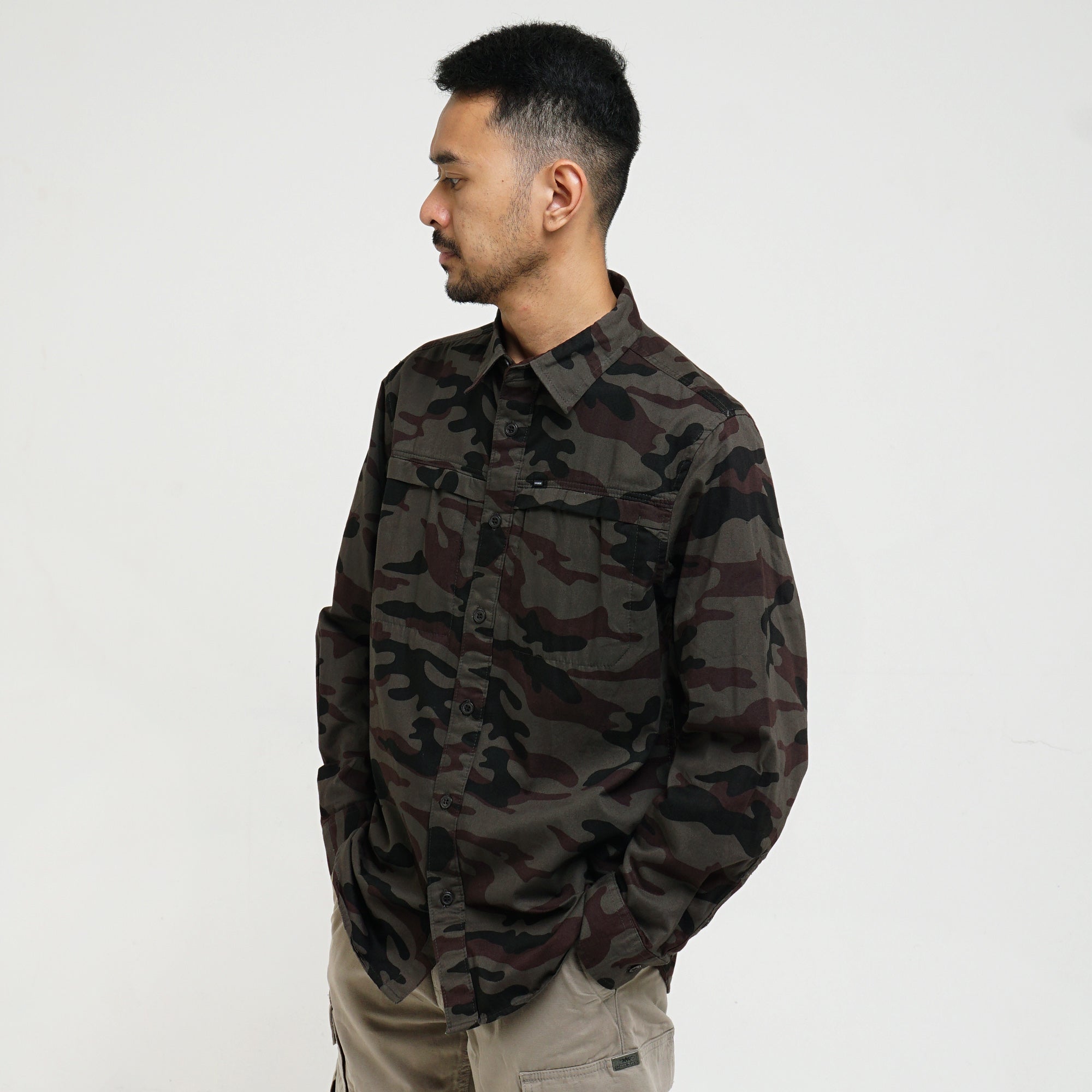 Shirt Long Sleeve CAMPER 19 DK GREEN