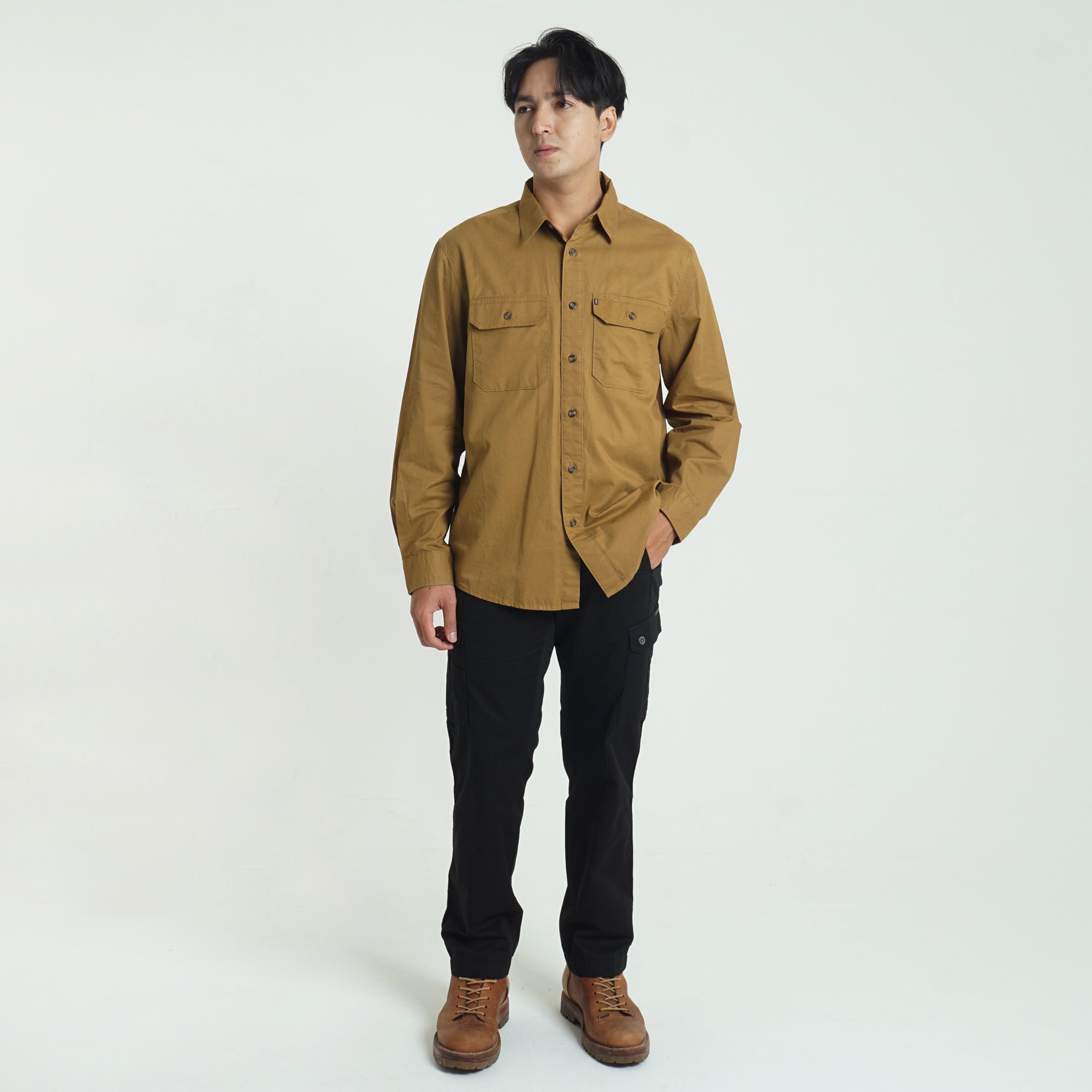Long Sleeved Shirt CAMPER Light Brown