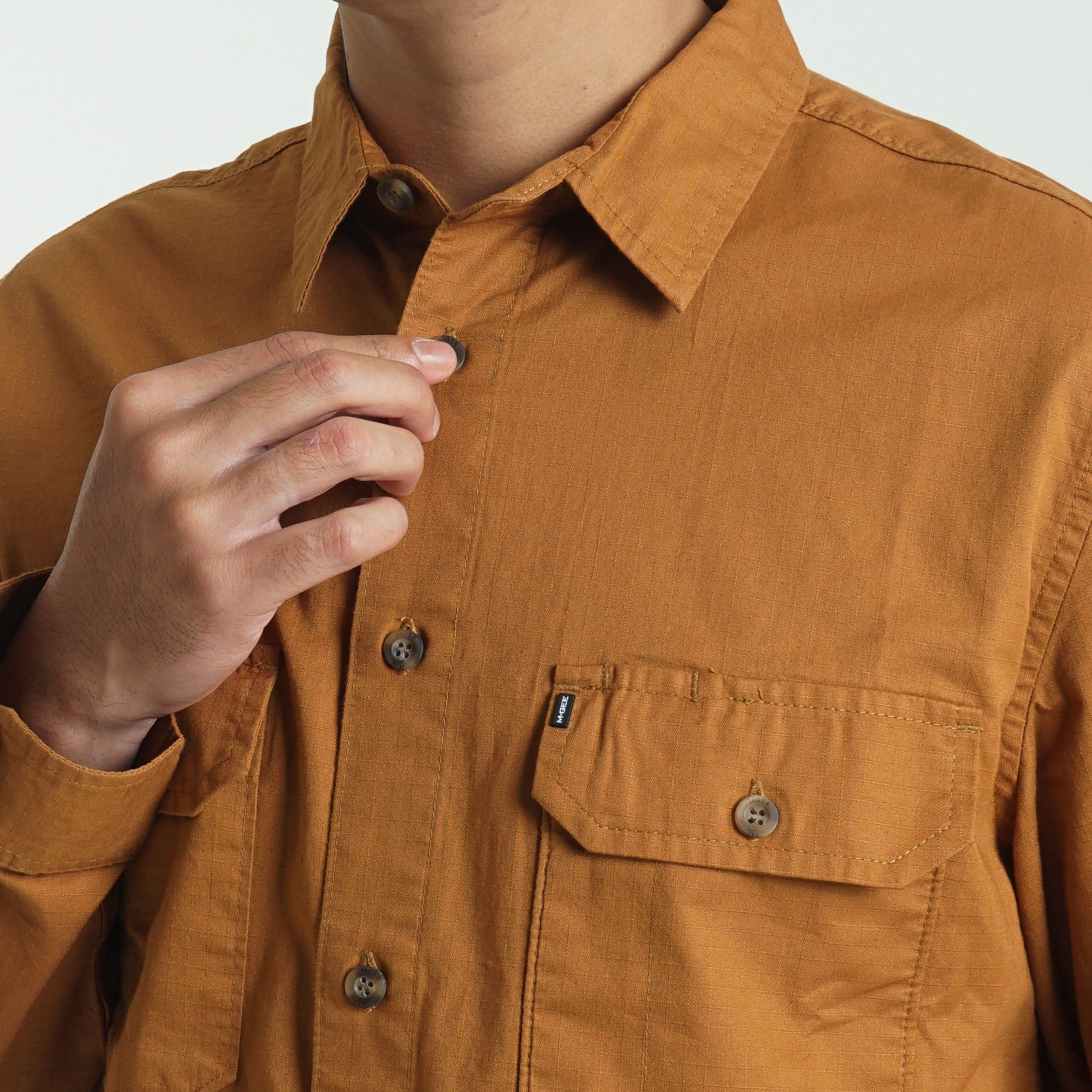 LONG SLEEVED SHIRT CAMPER Light Brown