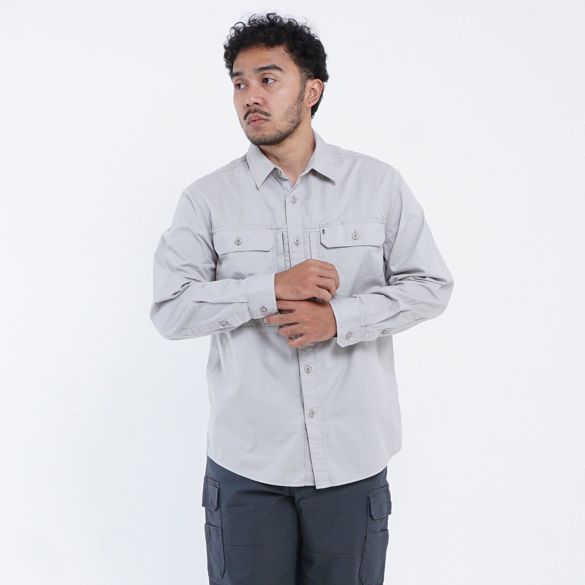 Shirt Long Sleeve C068 Light Grey
