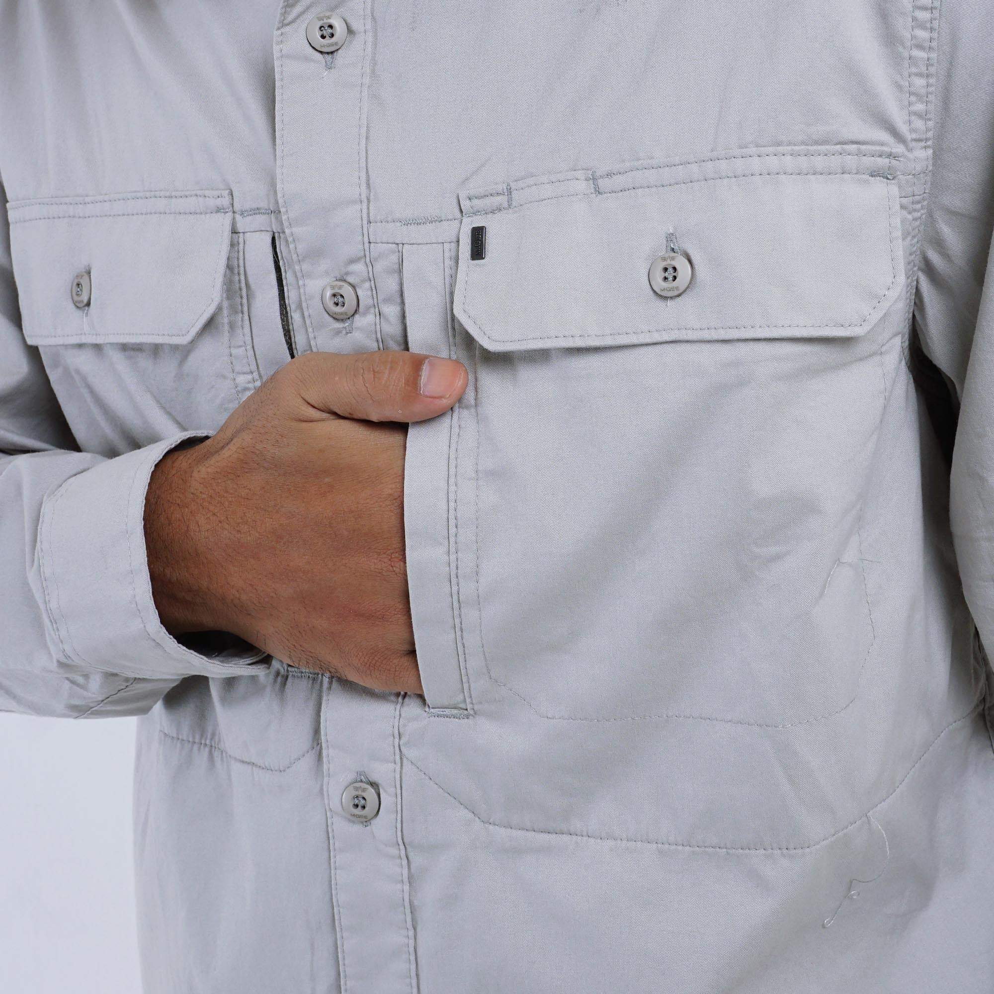 Shirt Long Sleeve C068 Light Grey