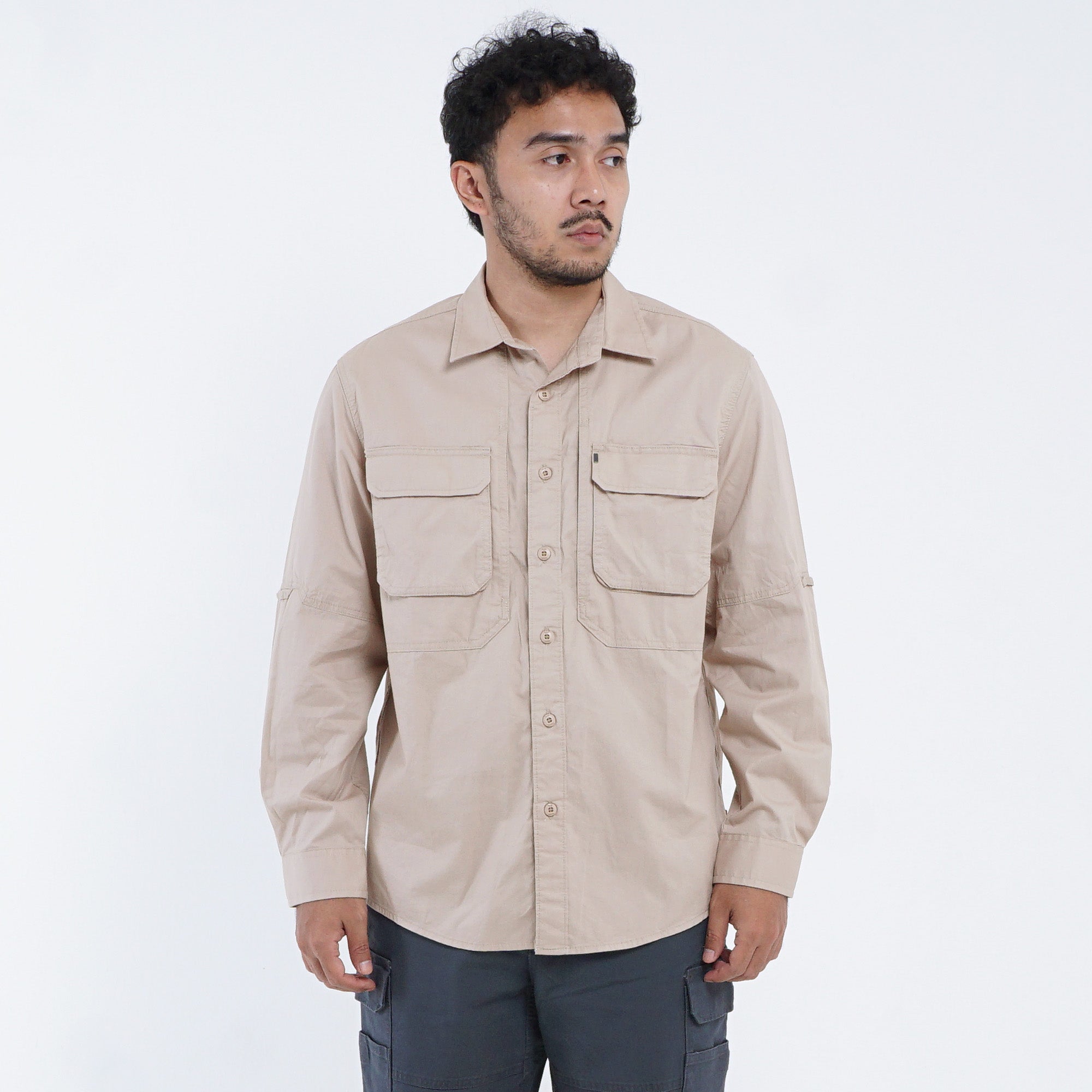 MGee Kemeja Kerja Outdoor Lengan Panjang Gordon C069 Cream