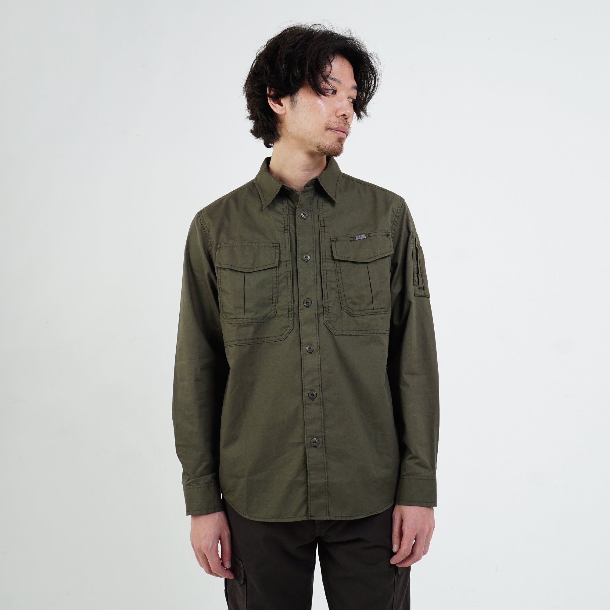 M.Gee Kemeja Outdoor Lengan Panjang Mgee Original Gordon C055 Green