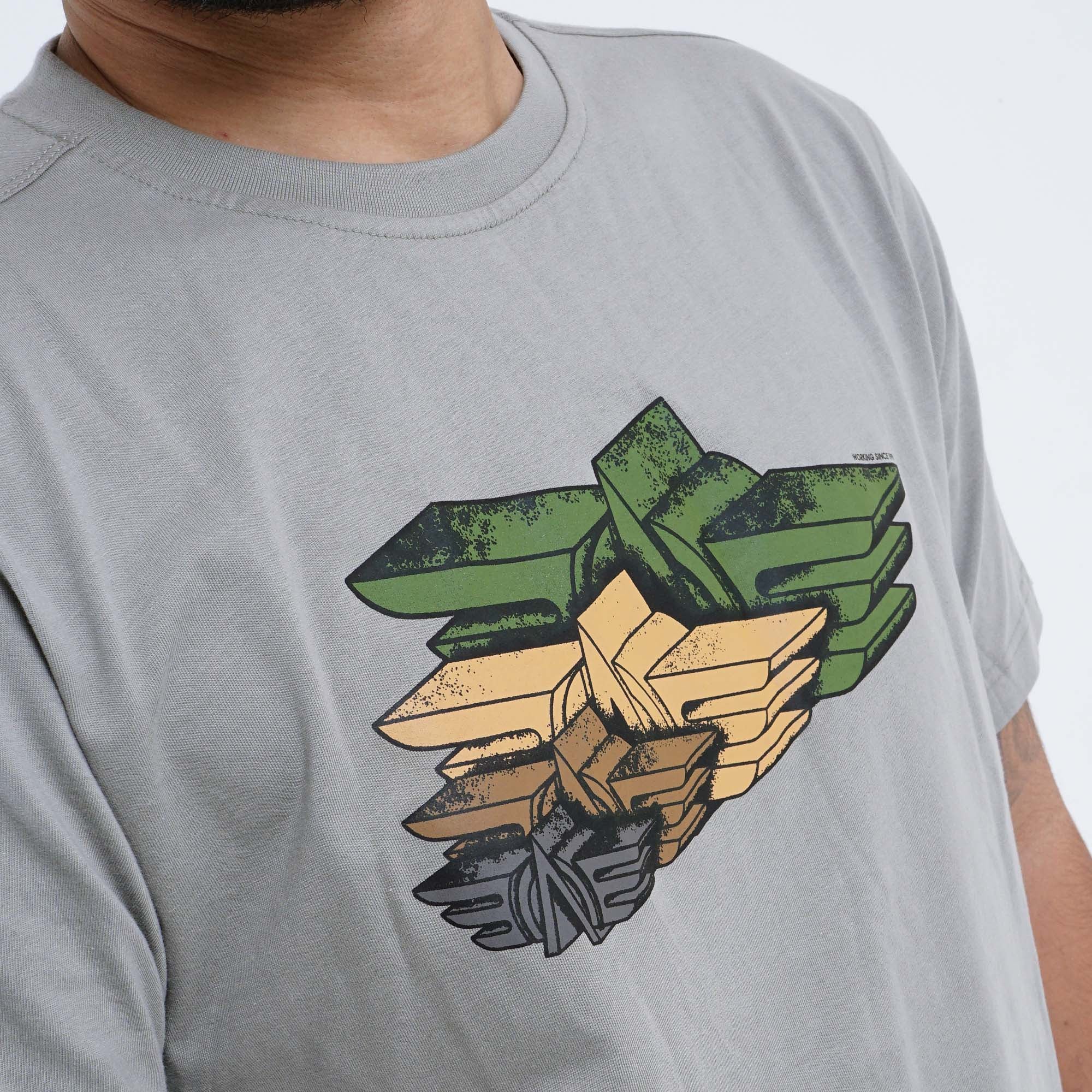 MGee Kaos Polos Pria Lengan Pendek M Gee Original Oliver C139 Grey