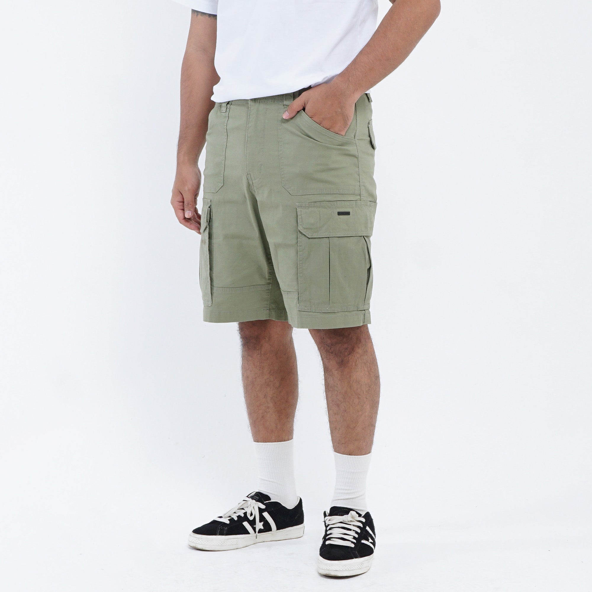 Cargo Short Rows C015 Olive