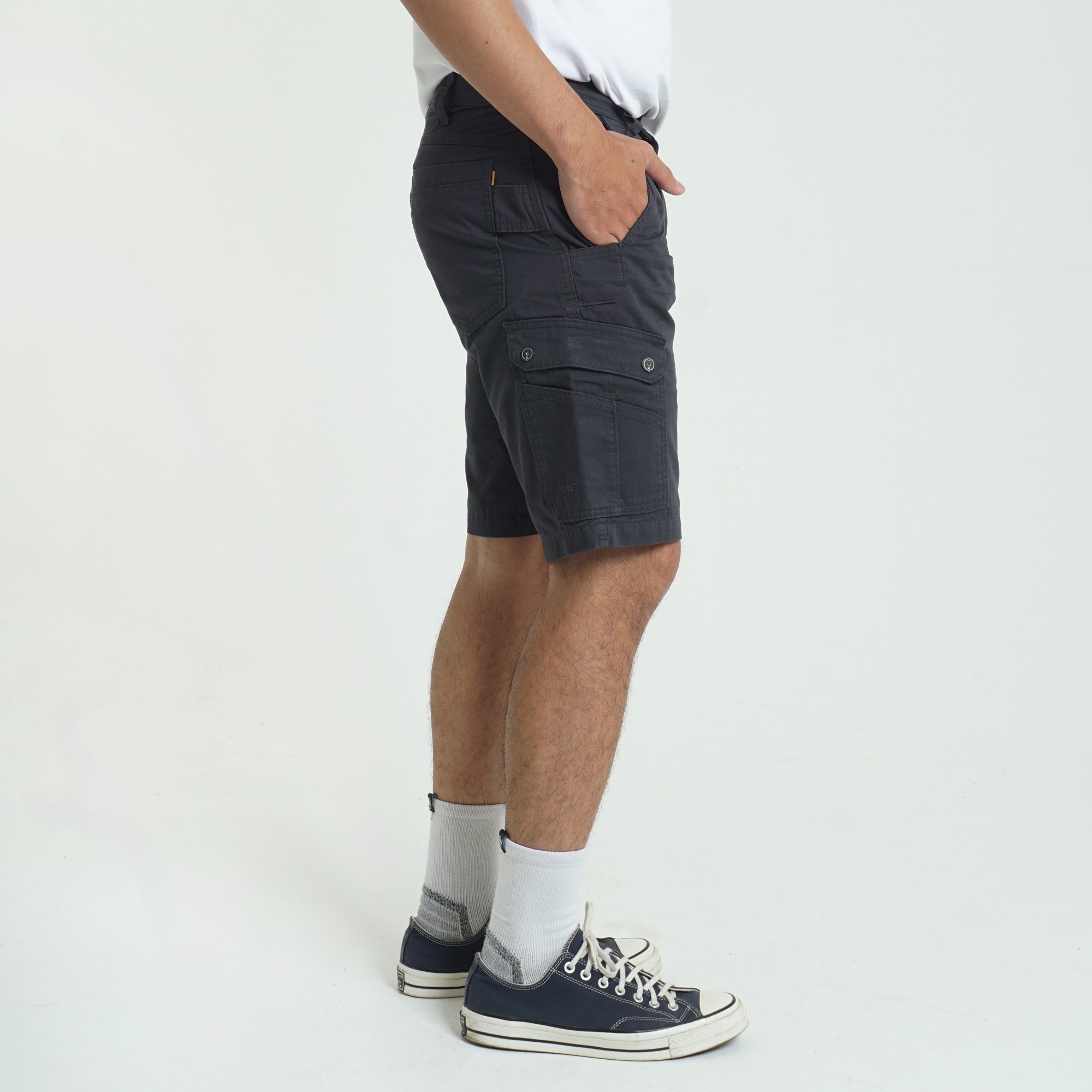 Short Pant Cargo Rows C006 Dark Grey