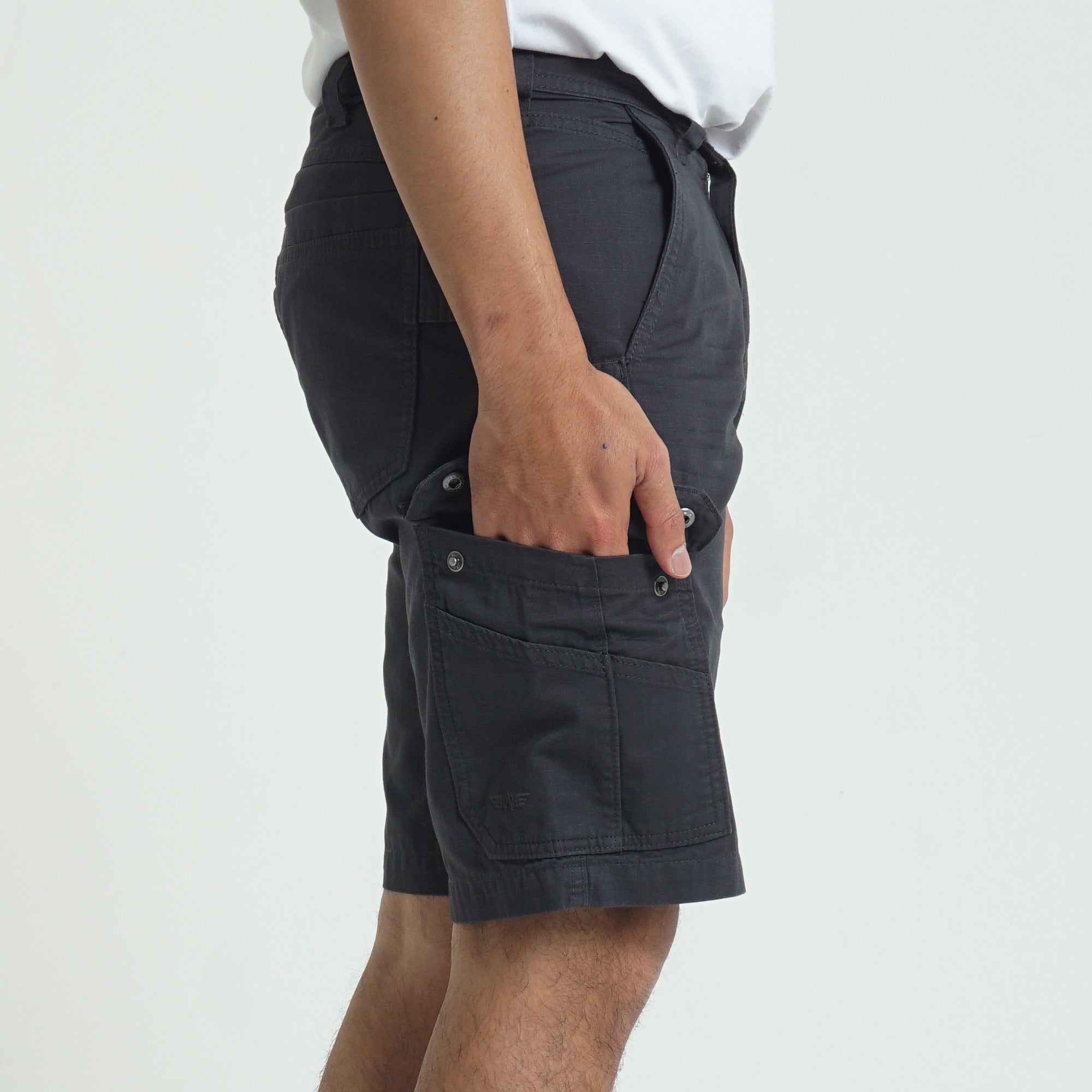 Short Pant Cargo Rows C006 Dark Grey
