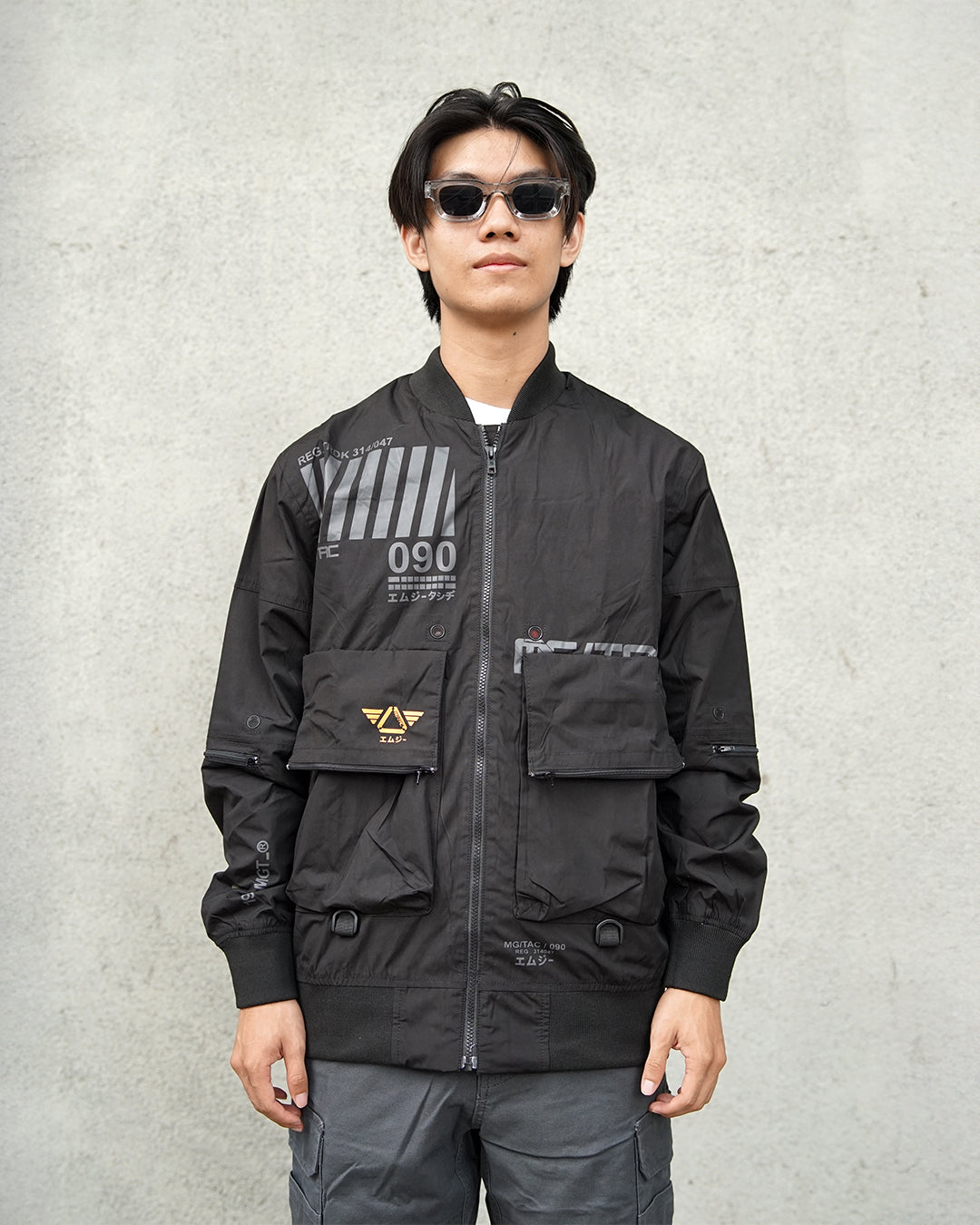 MGTAC Jaket Bomber Jacket Sword c001 Black