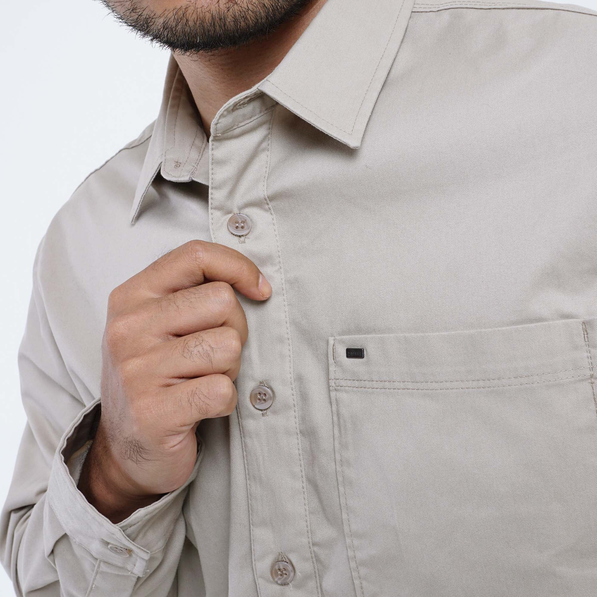 Shirt Long Sleeve Texas C040 Sand