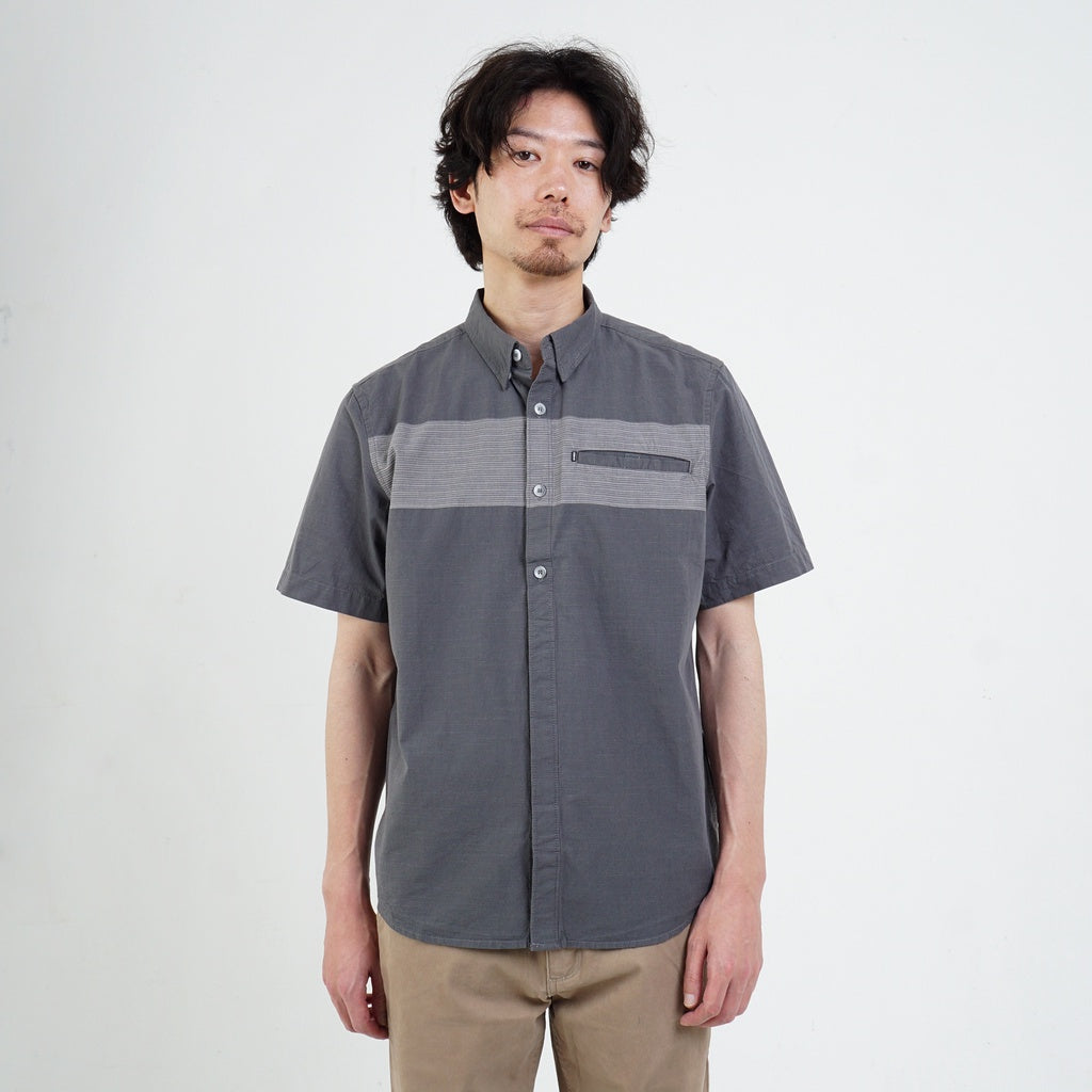 M.Gee Kemeja Casual Lengan Pendek Mgee Original Alto C094 Dark Grey