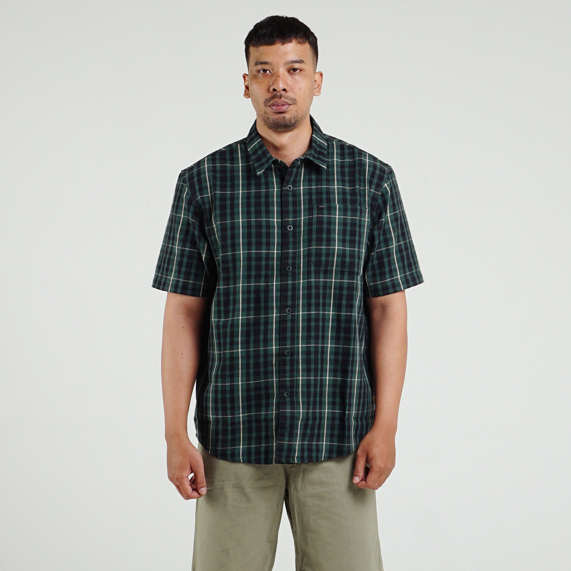 Kemeja Lengan Pendek ALTO C152 Dark Green