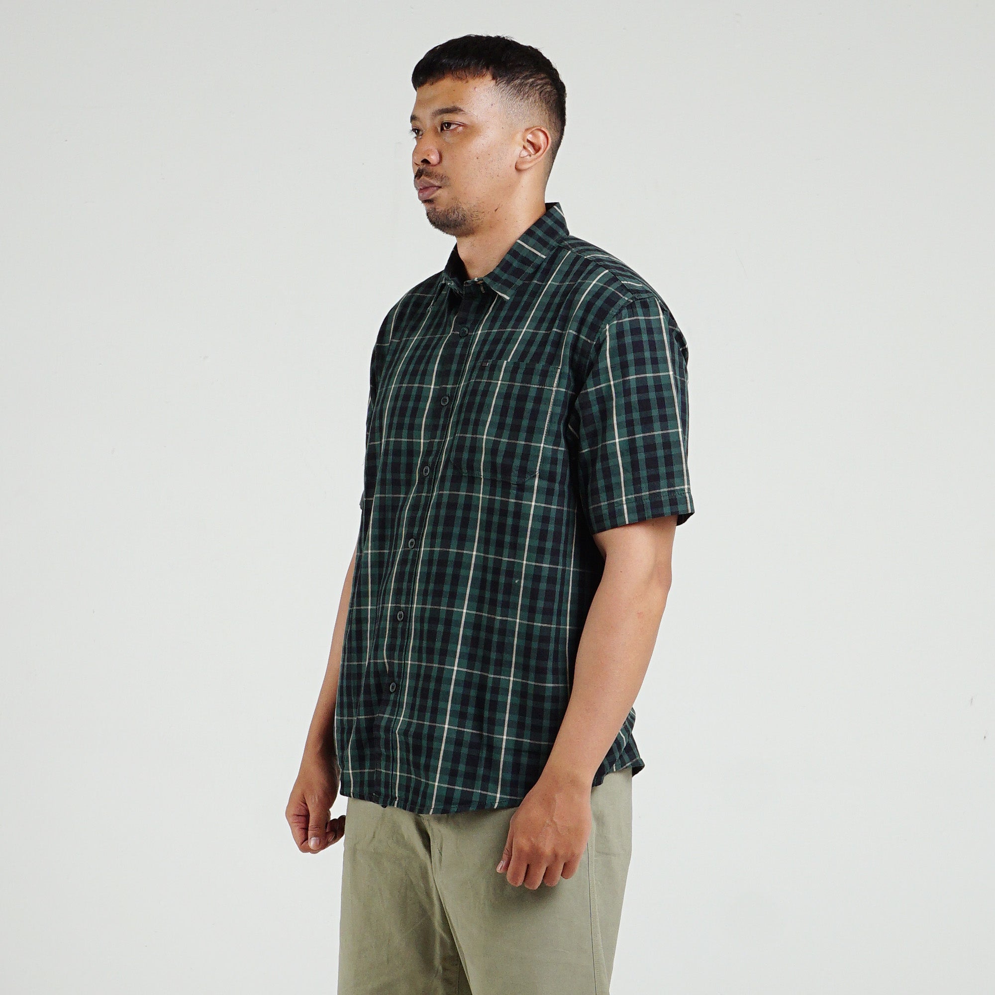 Kemeja Lengan Pendek ALTO C152 Dark Green