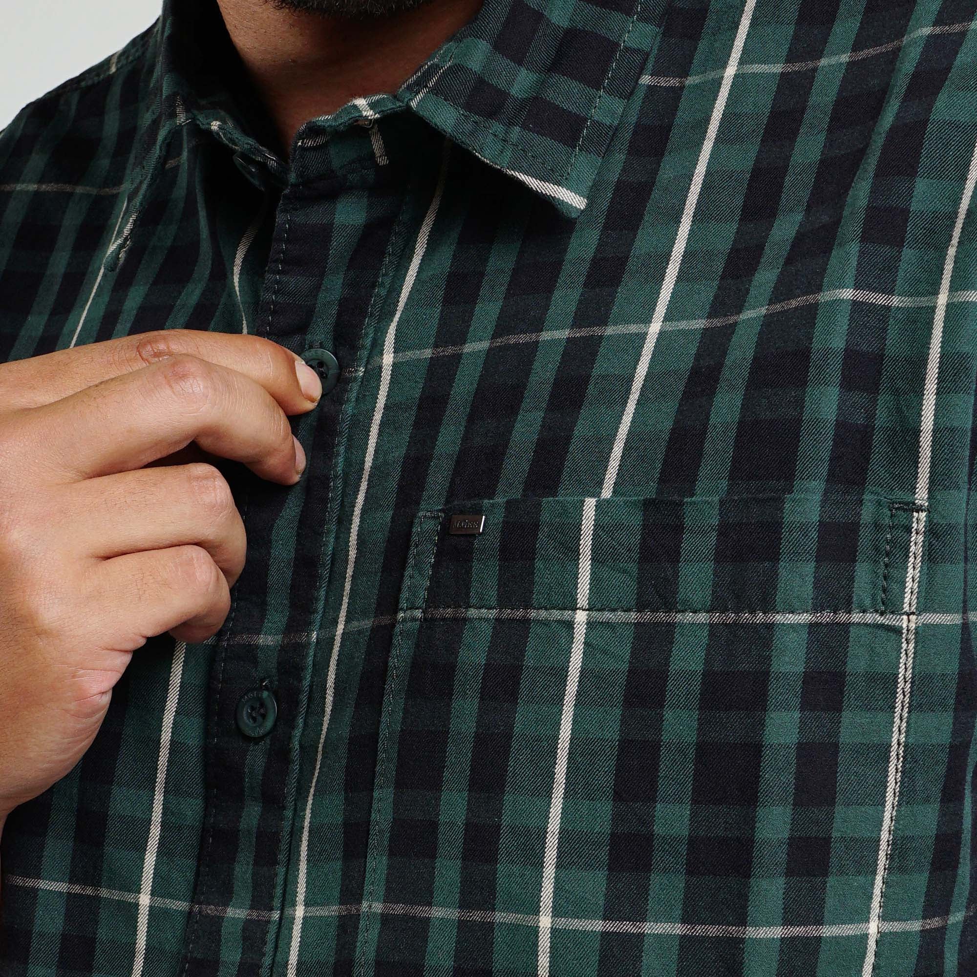 Kemeja Lengan Pendek ALTO C152 Dark Green