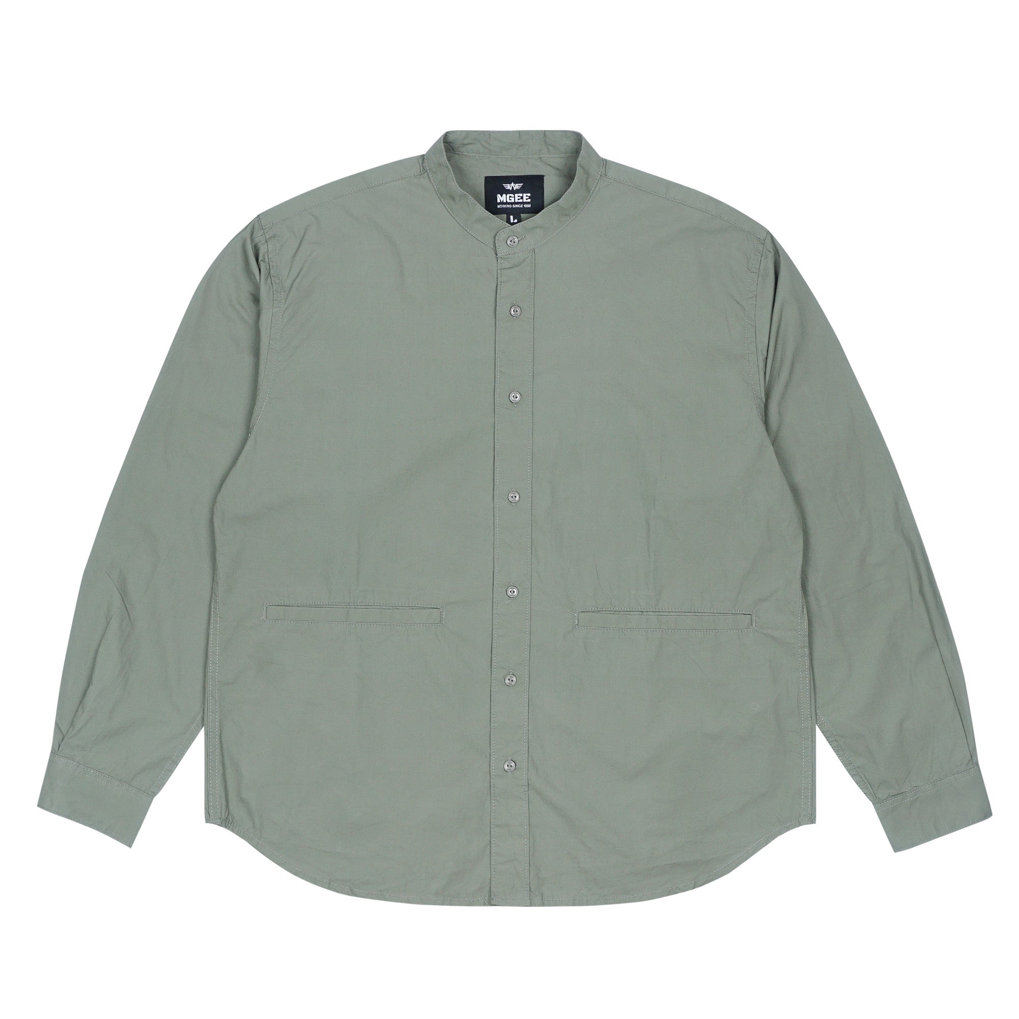 Shirt Long Sleeve Axton 1 Olive Oversize