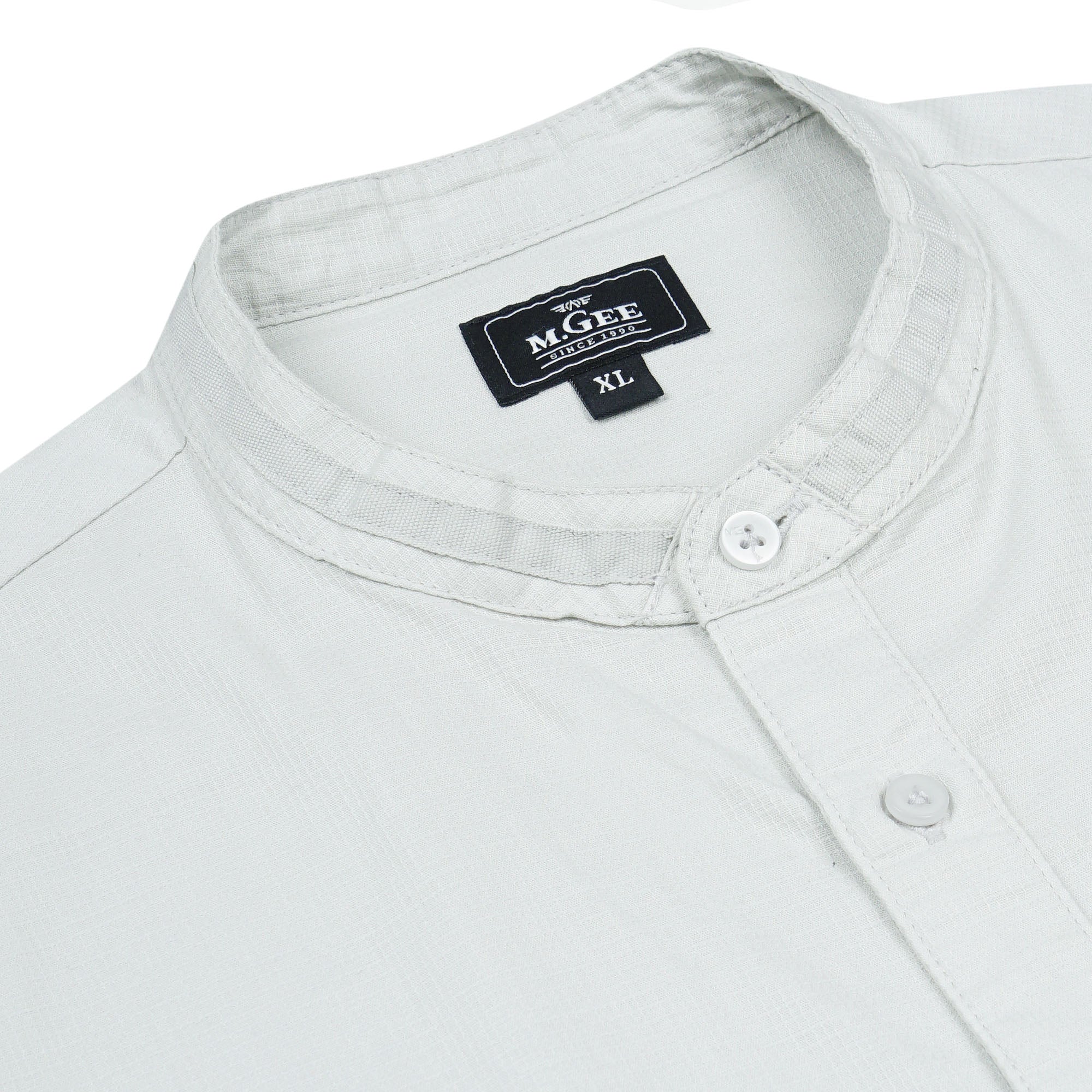 MGEE Baju Muslim Koko Pria Lengan Pendek AZKA C081 Light Grey