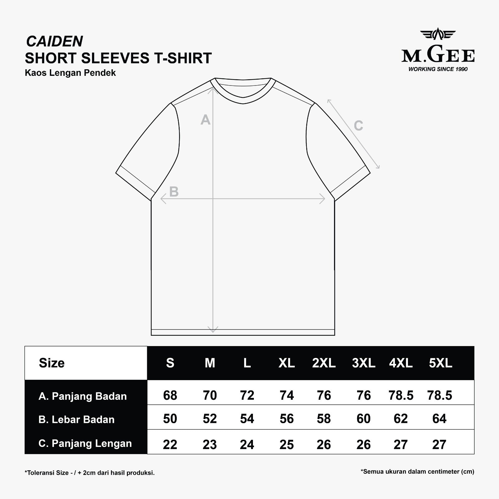 MGee Kaos Polos Pria Lengan Pendek M gee Original Caiden Black
