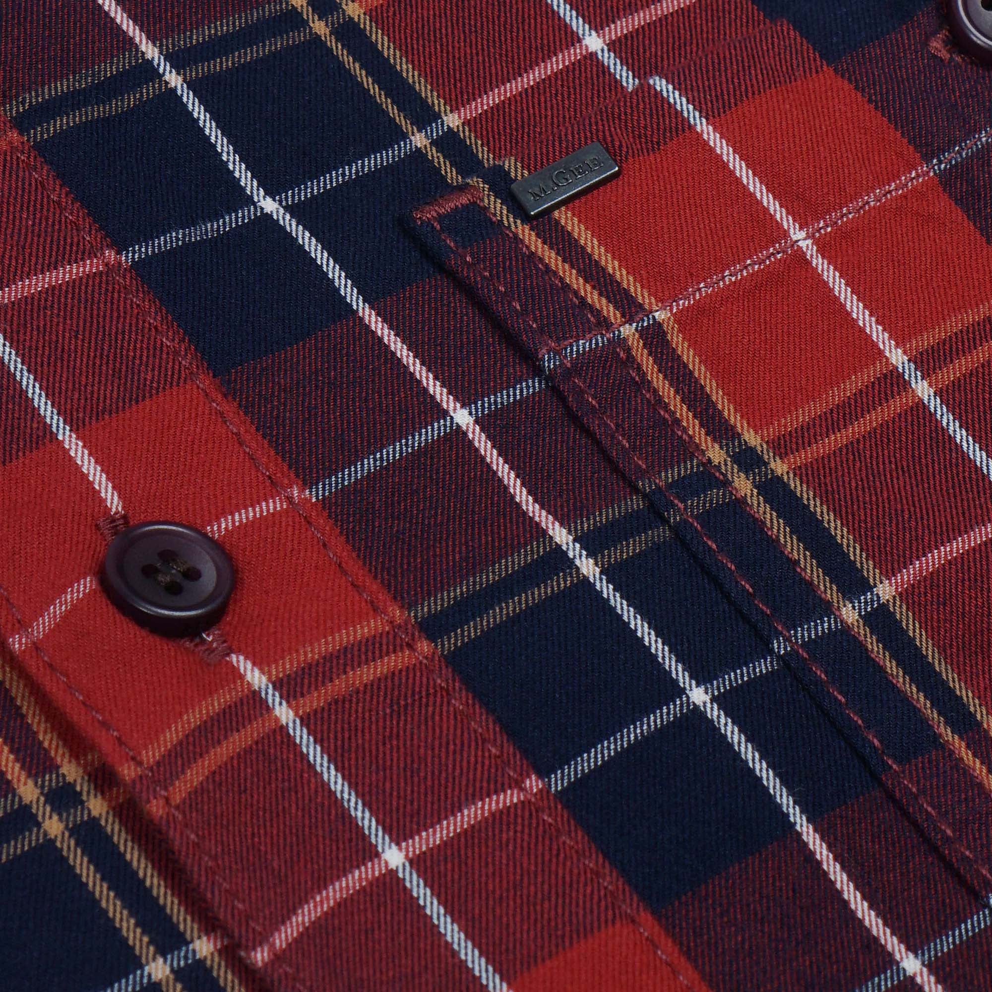 MGee Kemeja Pria Lengan Panjang Outdoor M Gee Camper C036 Red