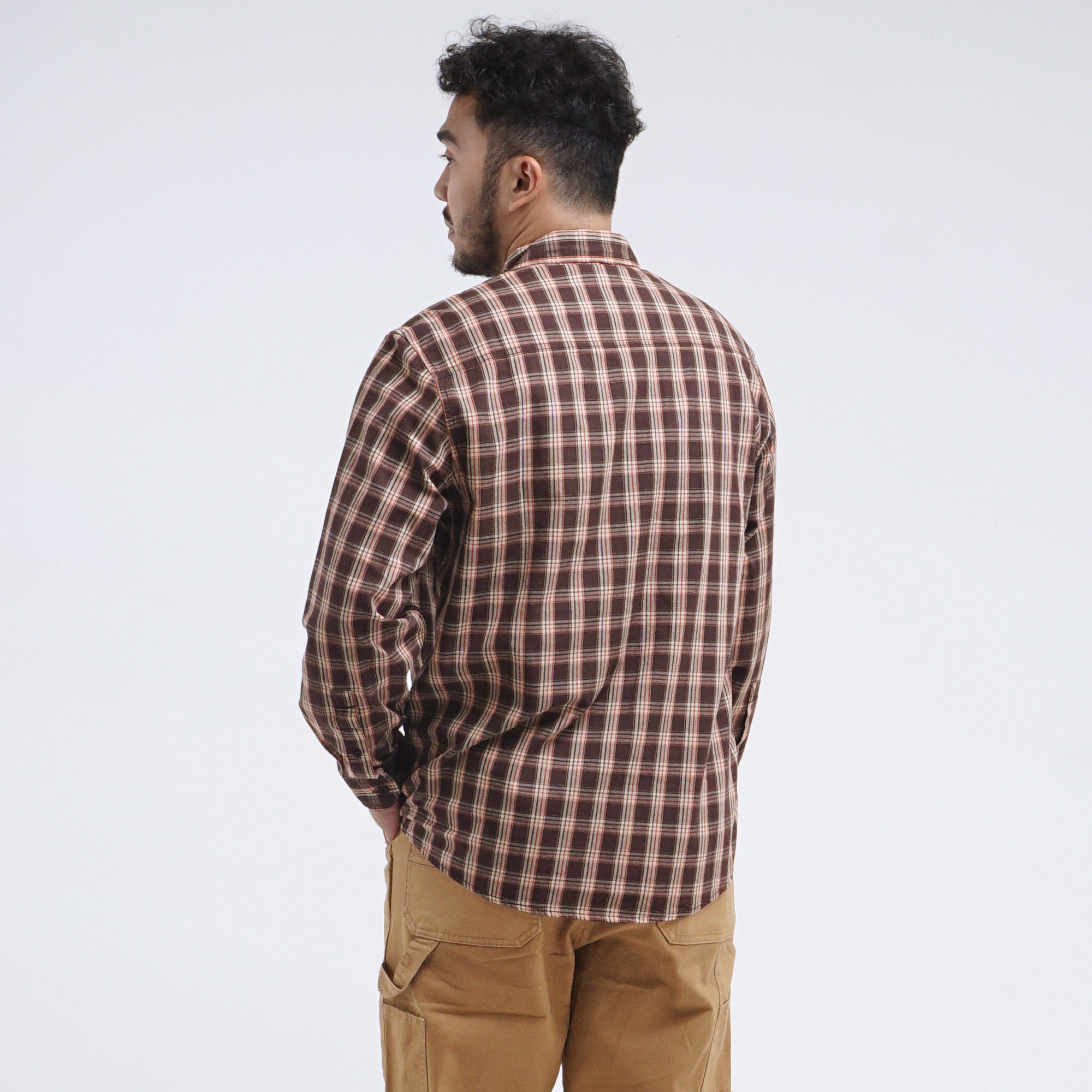 Kemeja Lengan Panjang Camper C041 Brown