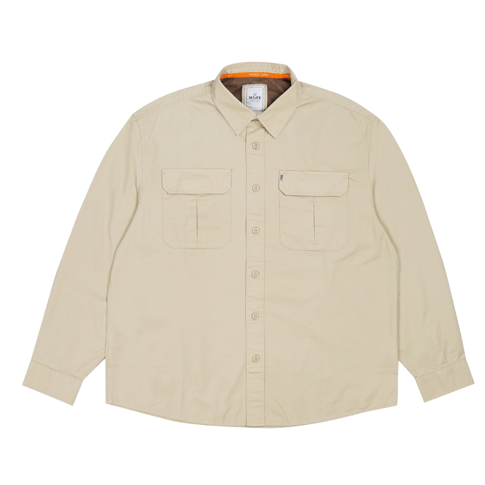 MGee Kemeja Kerja Pria Lengan Panjang Outdoor Camper C037 Cream