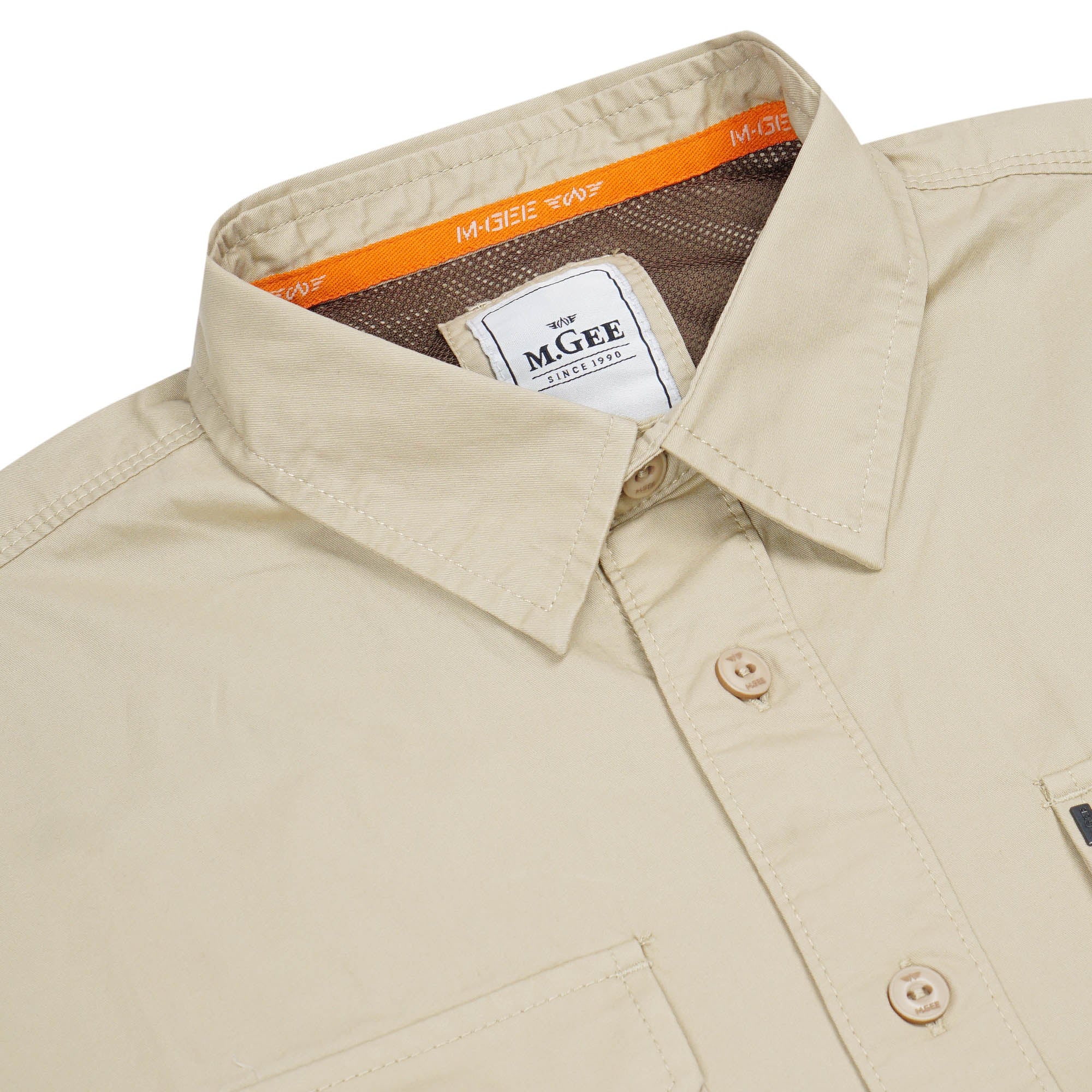 MGee Kemeja Kerja Pria Lengan Panjang Outdoor Camper C037 Cream