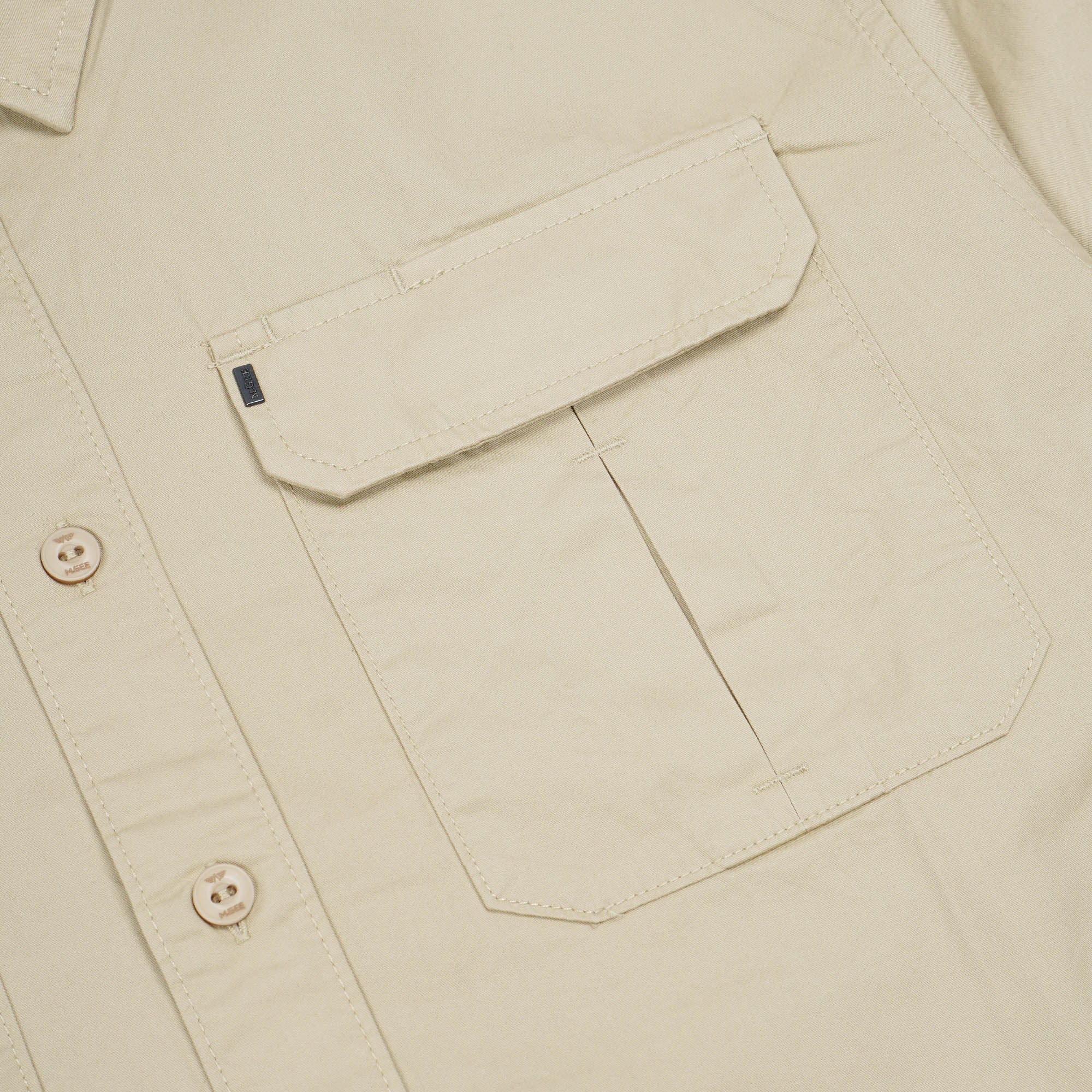 MGee Kemeja Kerja Pria Lengan Panjang Outdoor Camper C037 Cream