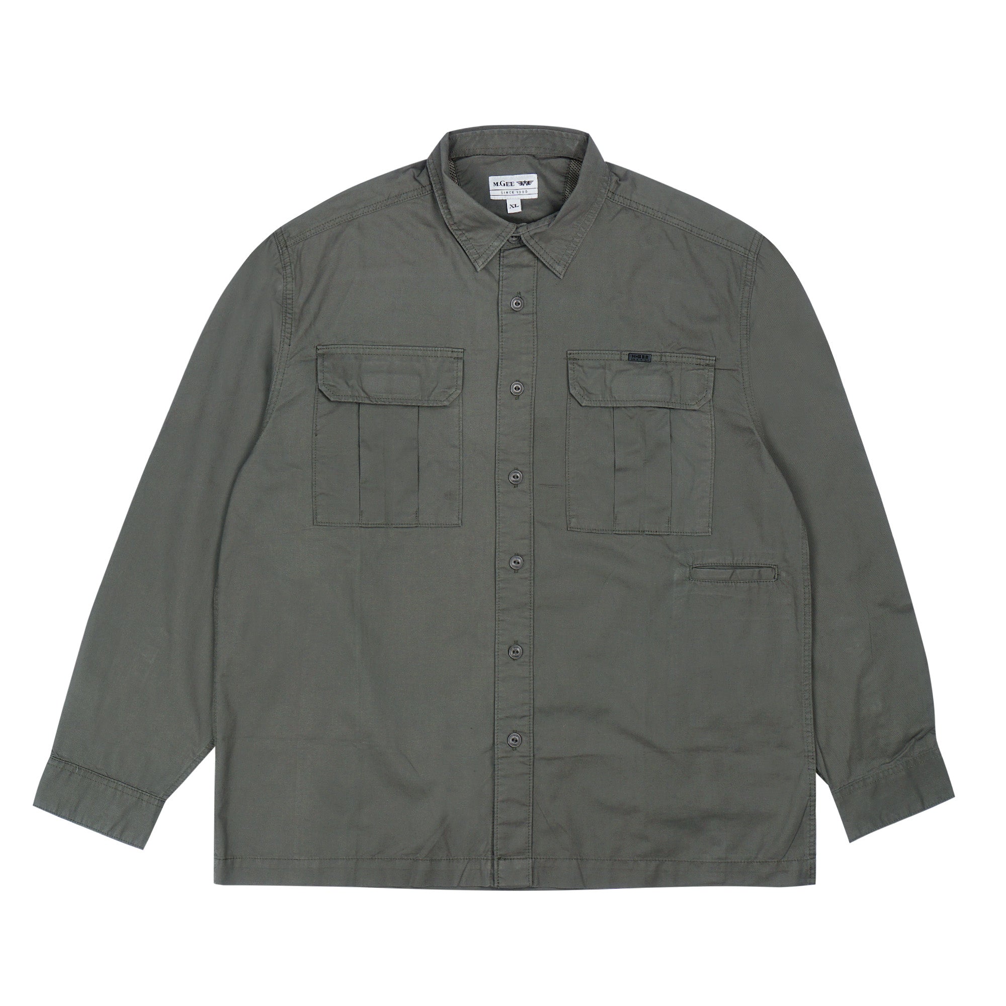 MGee Kemeja Kerja Pria Lengan Panjang Outdoor Camper C038 Green