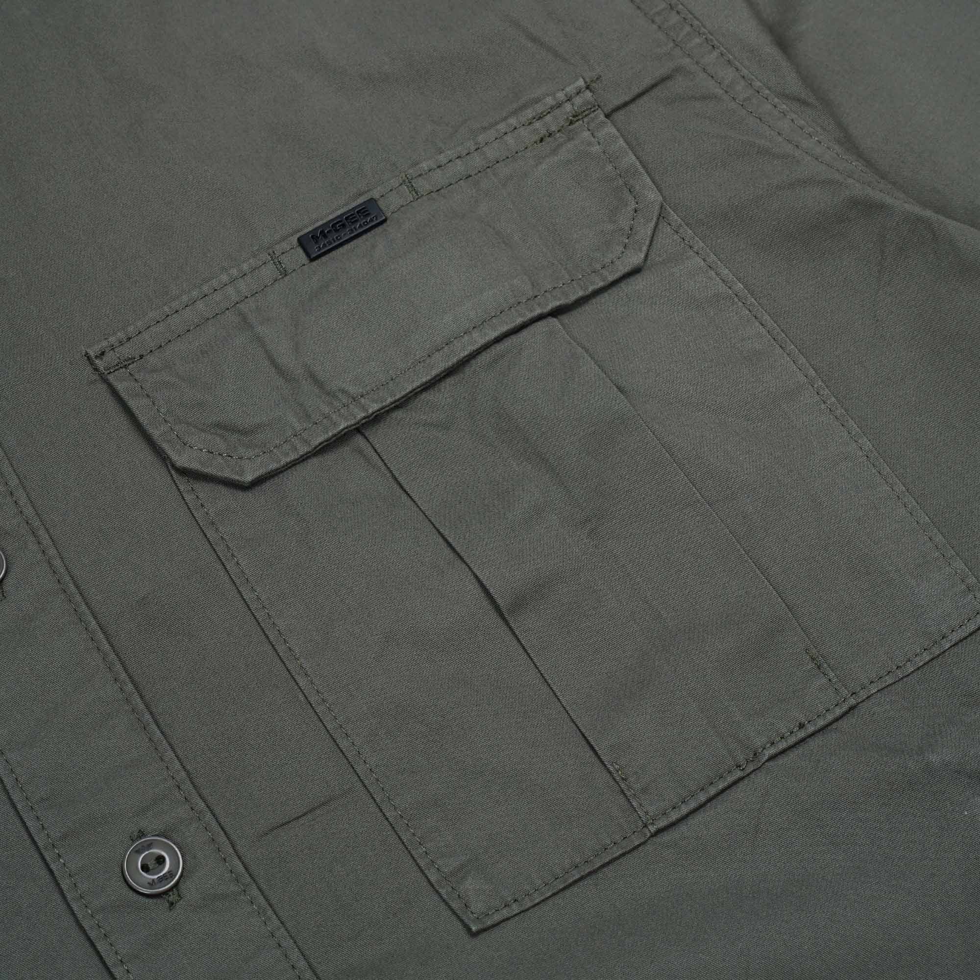 MGee Kemeja Kerja Pria Lengan Panjang Outdoor Camper C038 Green