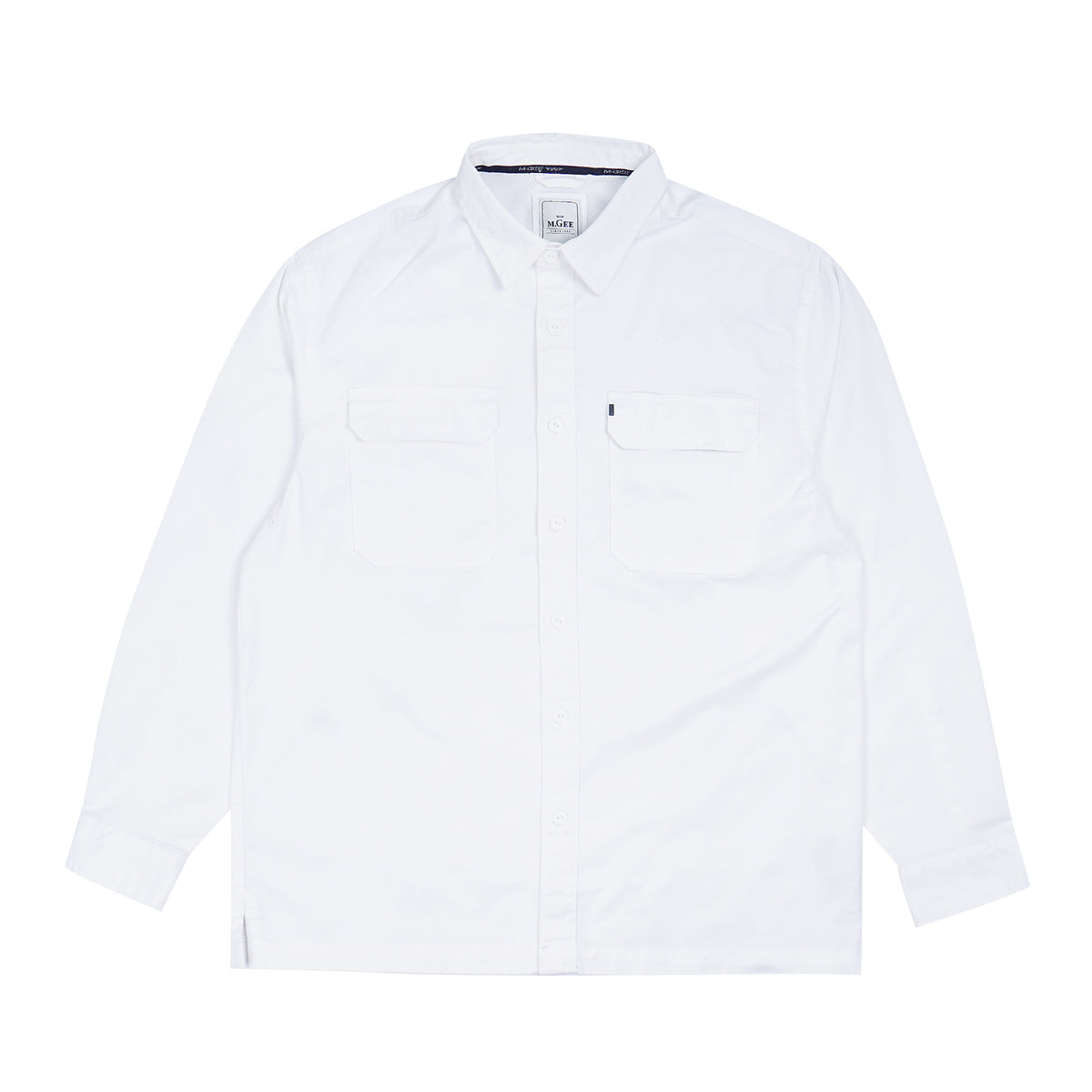 MGee Kemeja Kerja Pria Lengan Panjang Outdoor Camper C040 White