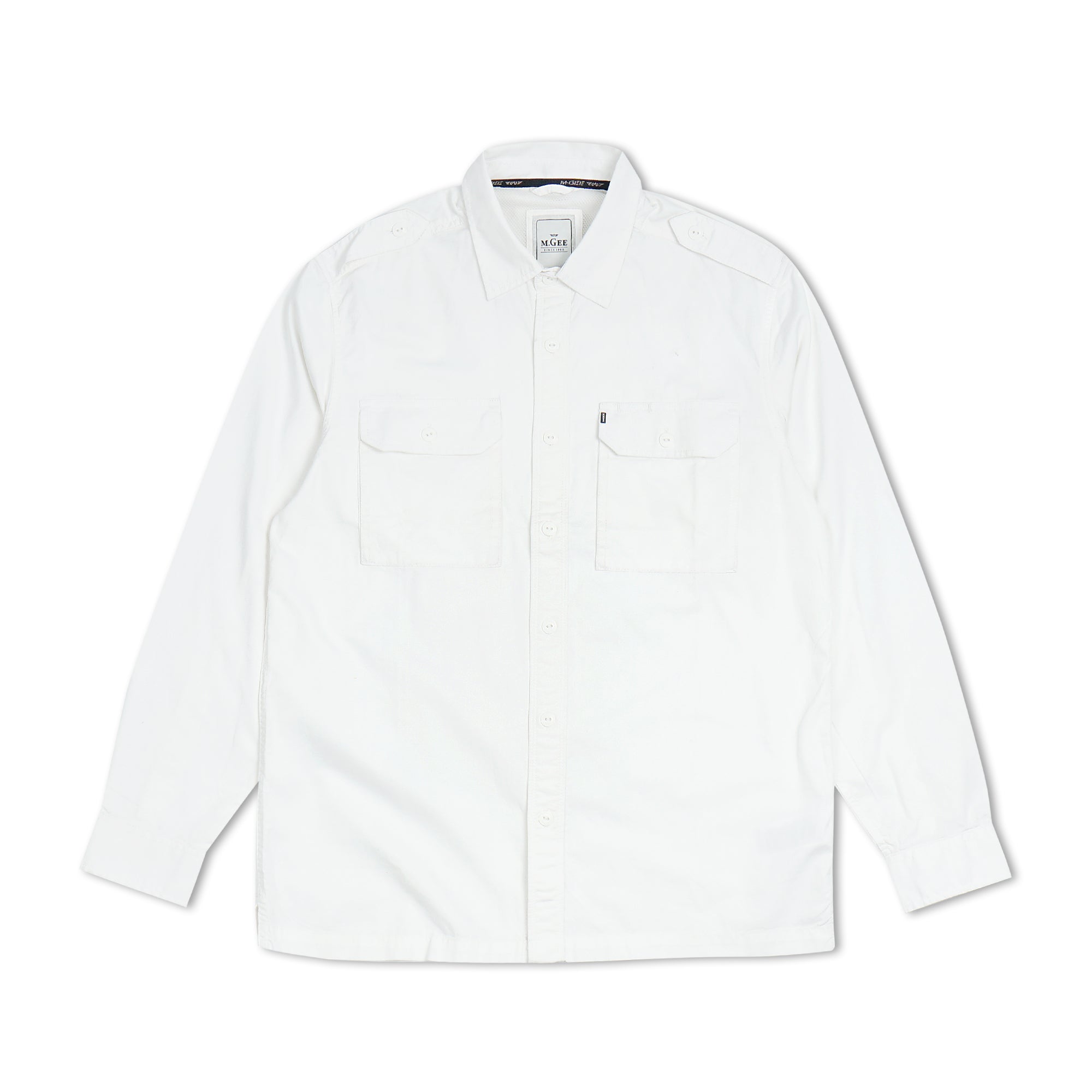 M.Gee Kemeja Pria Lengan Panjang Outdoor Mgee Camper C029 White