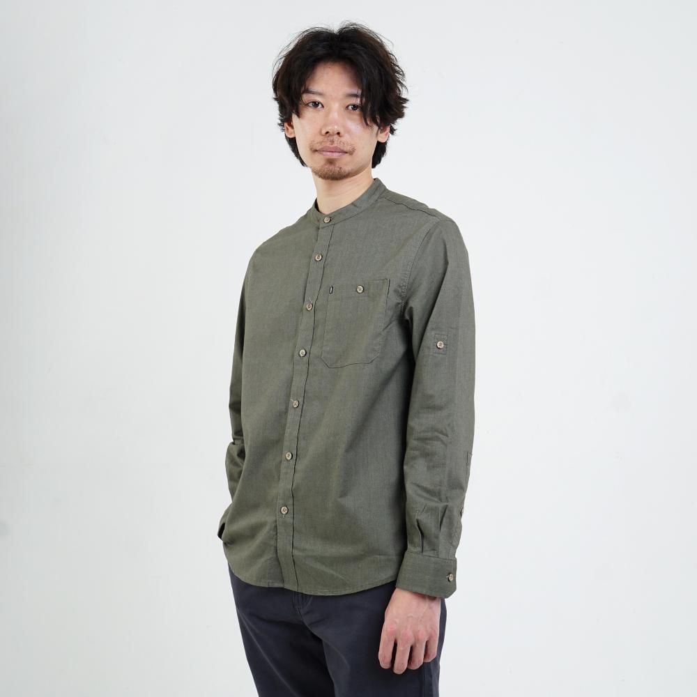 M.Gee Baju Koko Pria Lengan Panjang Kemeja Mgee Andy C001 Olive