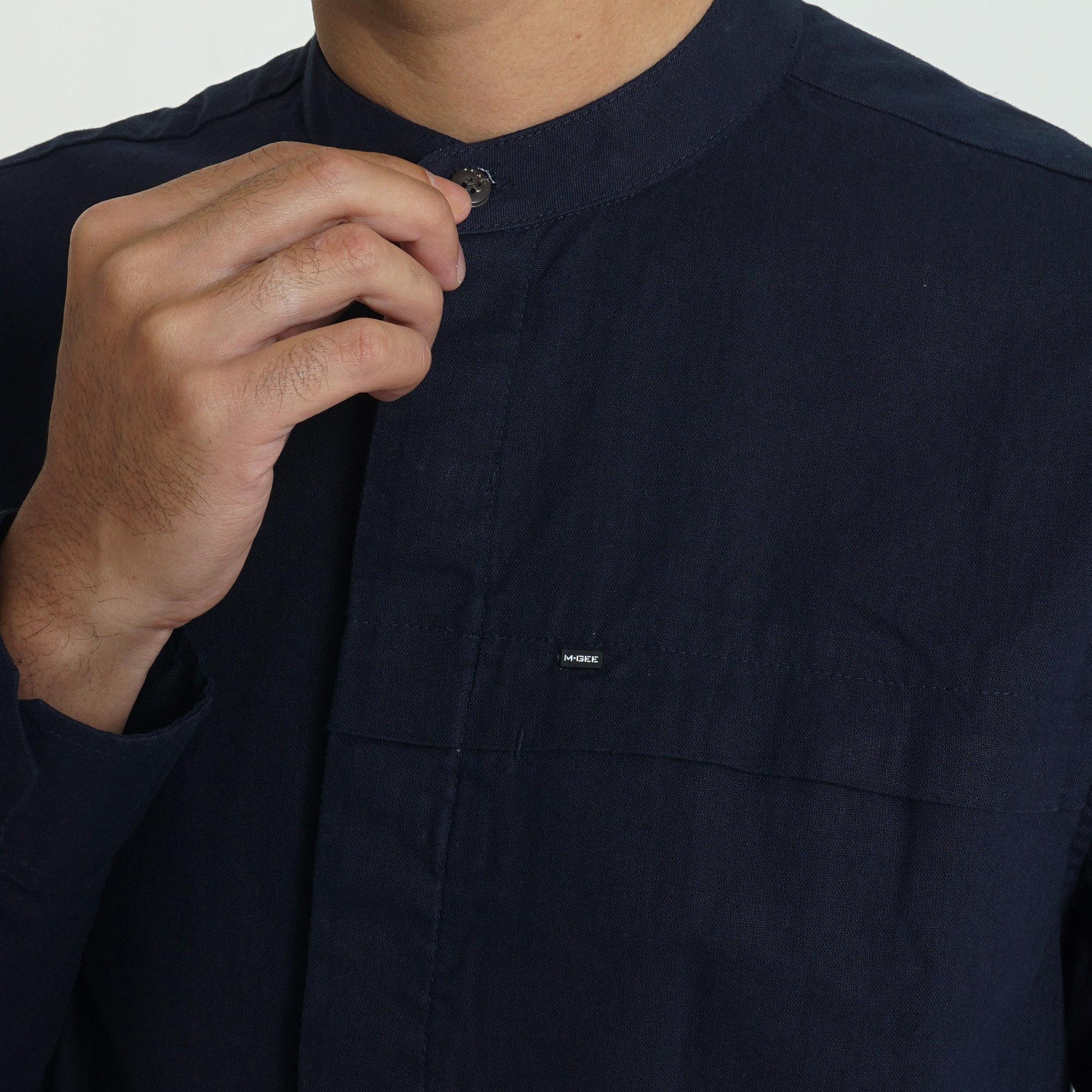 M.Gee Kemeja Koko Mgee Baju koko Terbaru Arkan C008 Navy