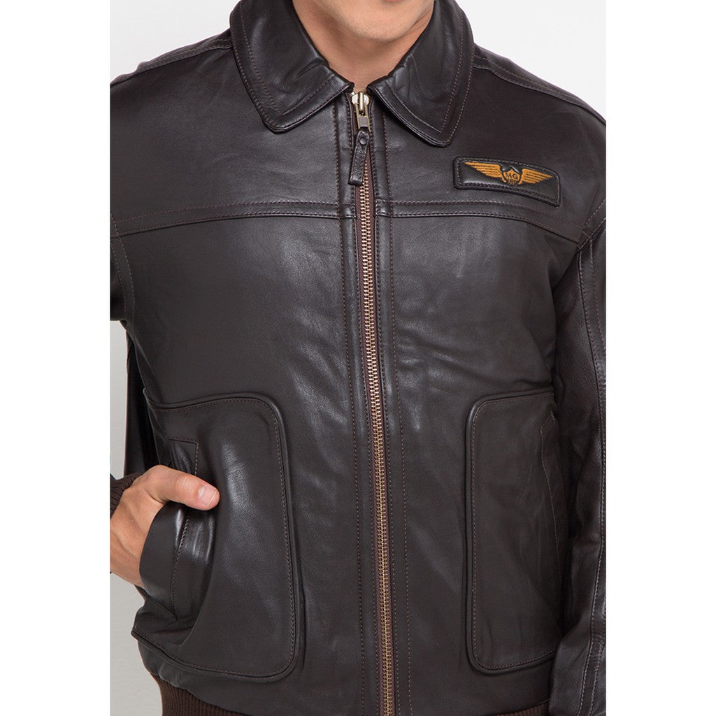 Jaket Kulit JACK C501 Brown