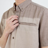 M.Gee Kemeja Casual Lengan Pendek Pria Mgee Original ALTO C095 Cream